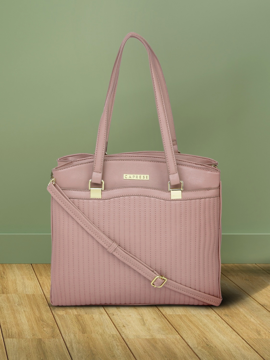 

Caprese Mauve Striped Shoulder Bag