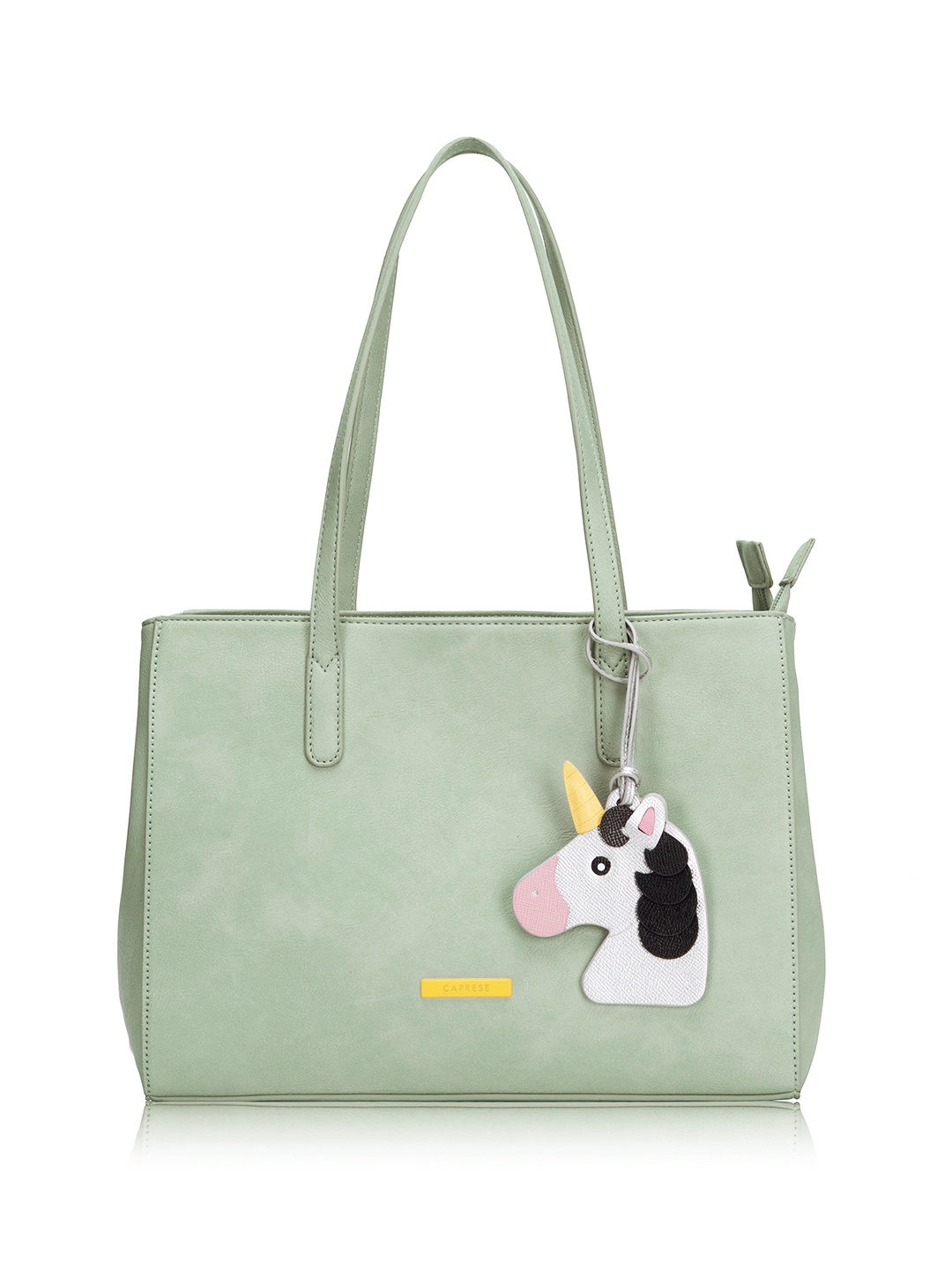 

Caprese Blue Solid Shoulder Bag with Unicorn Tab Detail