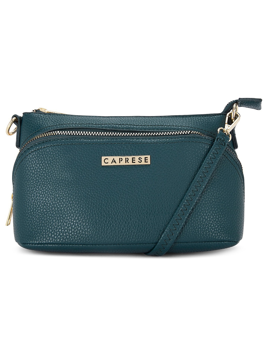 

Caprese Teal Green Solid Sling Bag