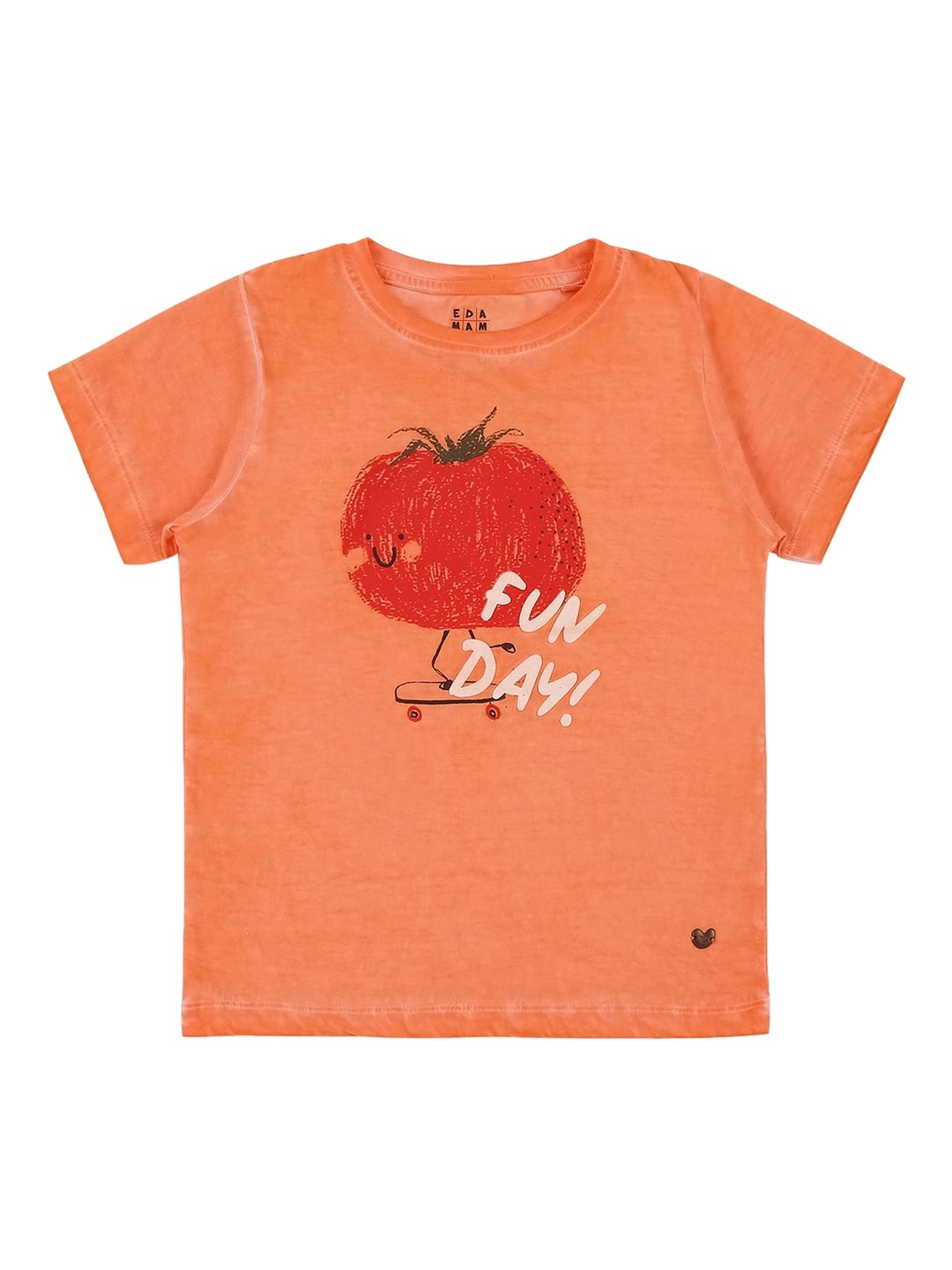 

Ed-a-Mamma Boys Coral Printed Round Neck Sustainable T-shirt