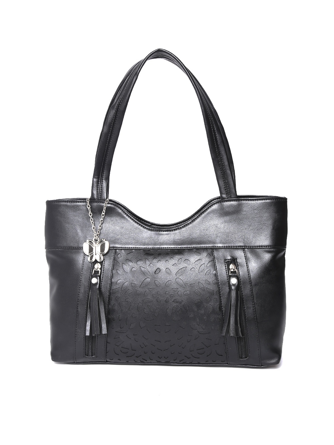 

Butterflies Black Cut-Out Shoulder Bag