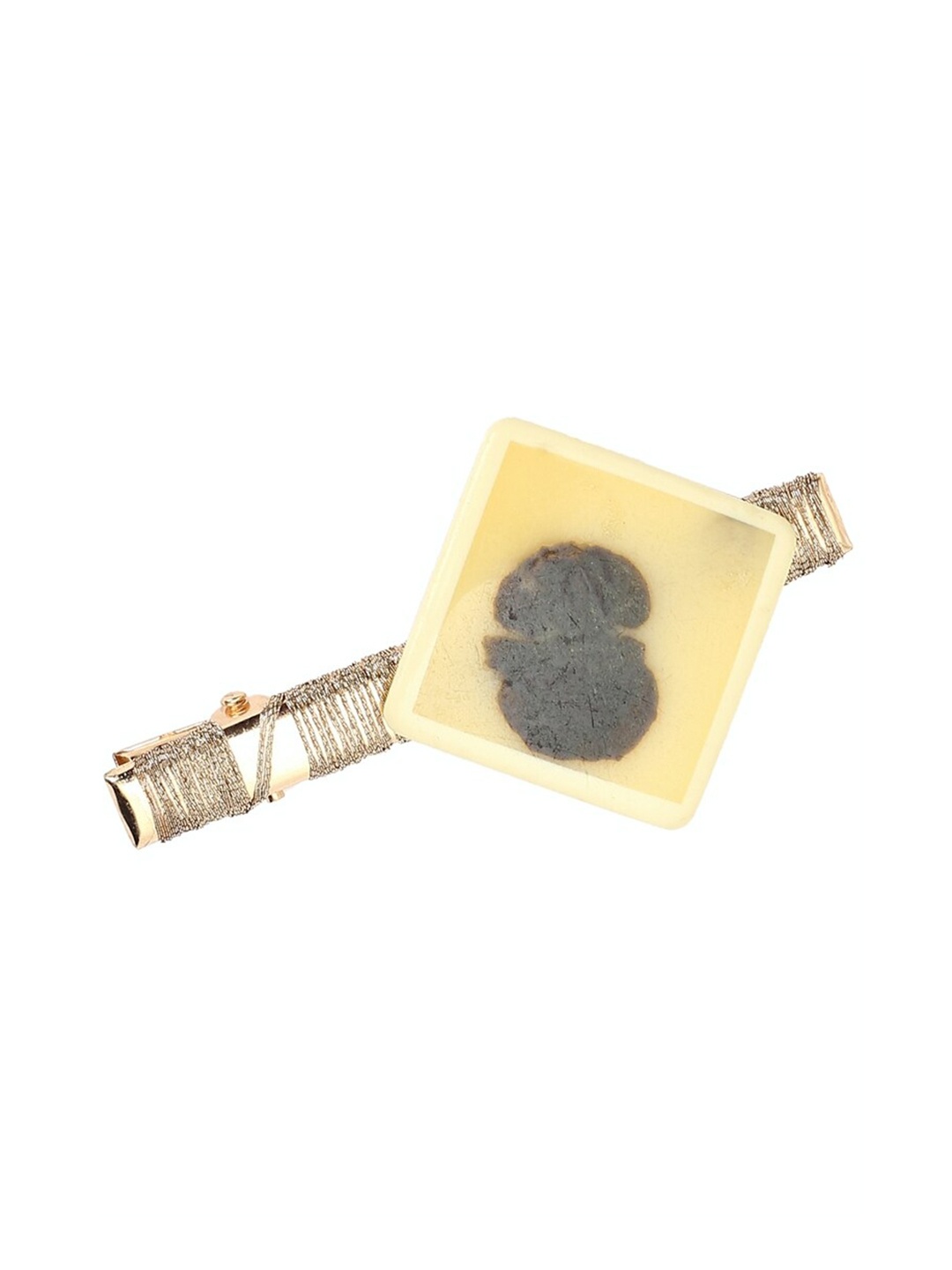 

FOREVER 21 Beige & Gold-Toned Embellished Alligator Hair Clip
