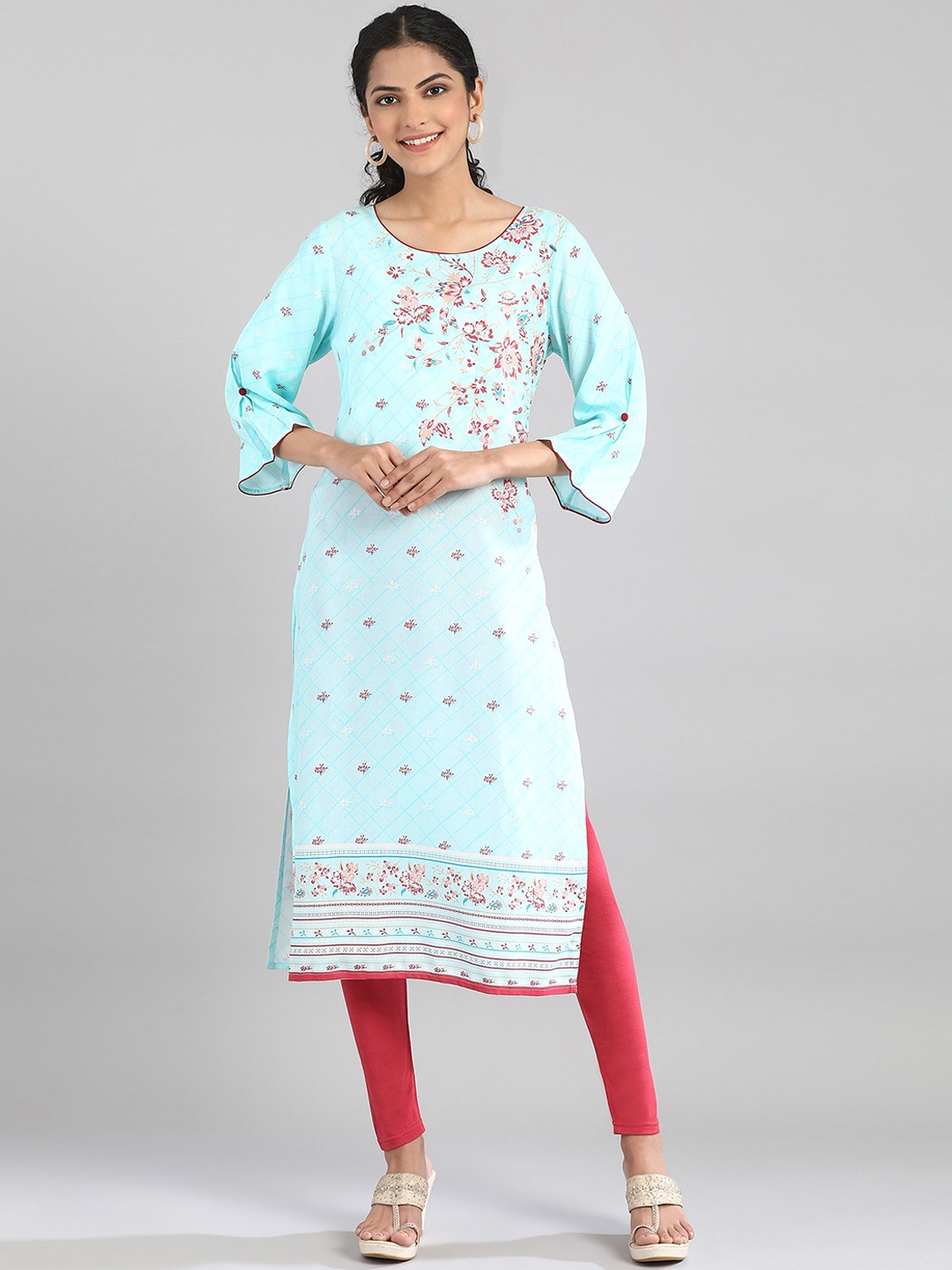 

AURELIA Women Blue Ethnic Motifs Printed Kurta
