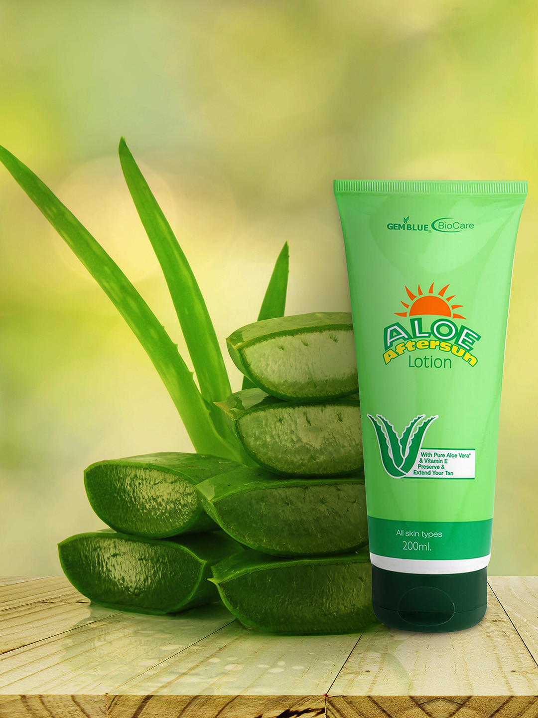 

GEMBLUE BioCare Unisex Aloe Aftersun Lotion 200 ml, Green