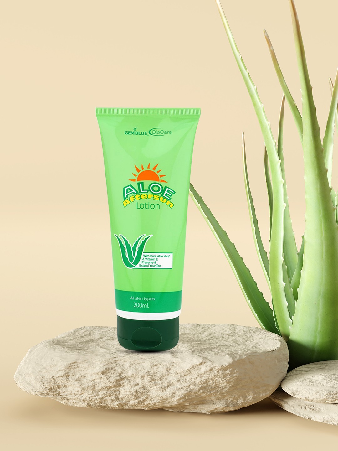 

GEMBLUE BioCare Unisex Pack of 2 Aloe Aftersun Lotion 400 ml, Green