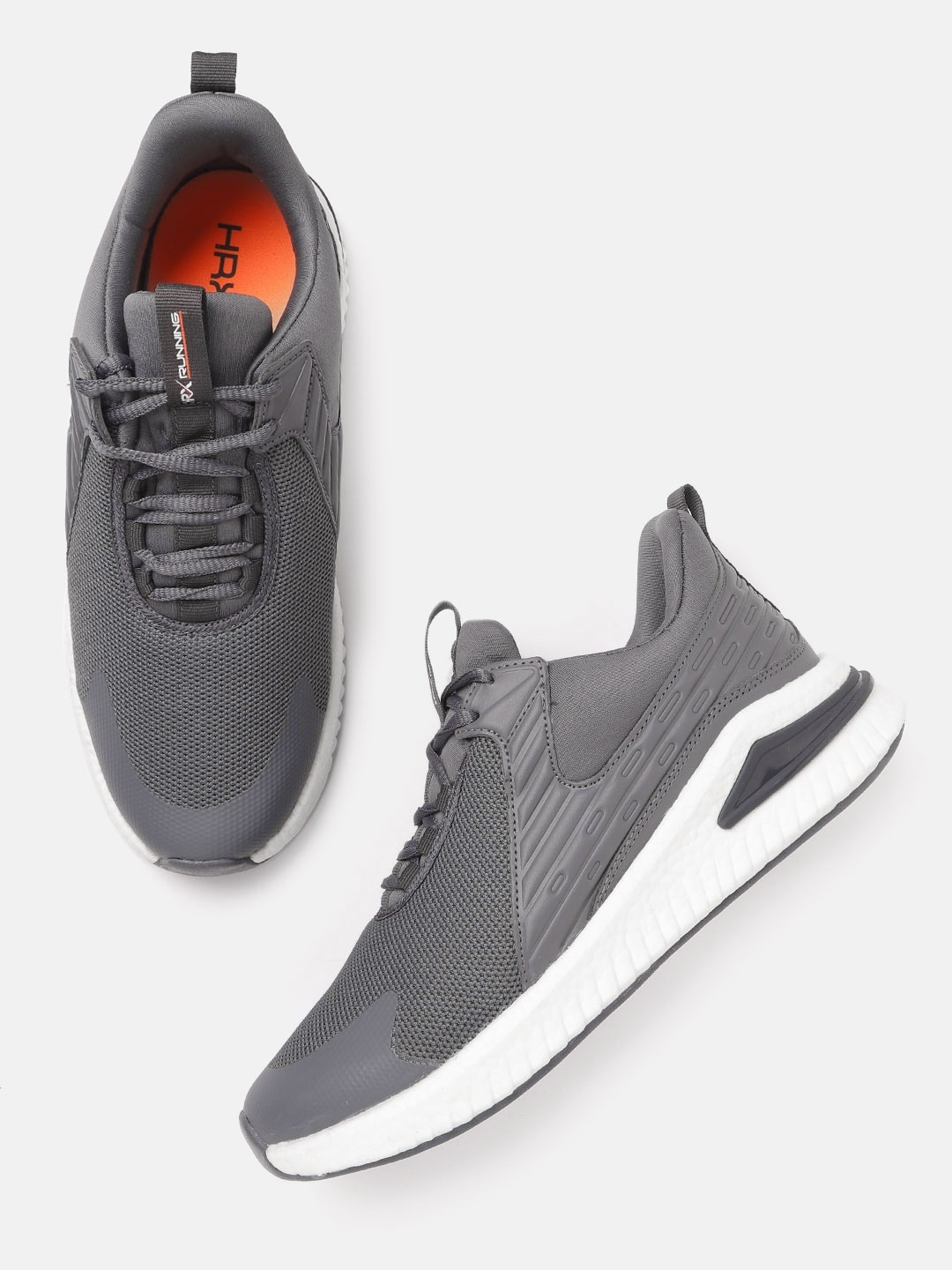 

HRX by Hrithik Roshan Men Grey Woven Design Atom Running Shoe