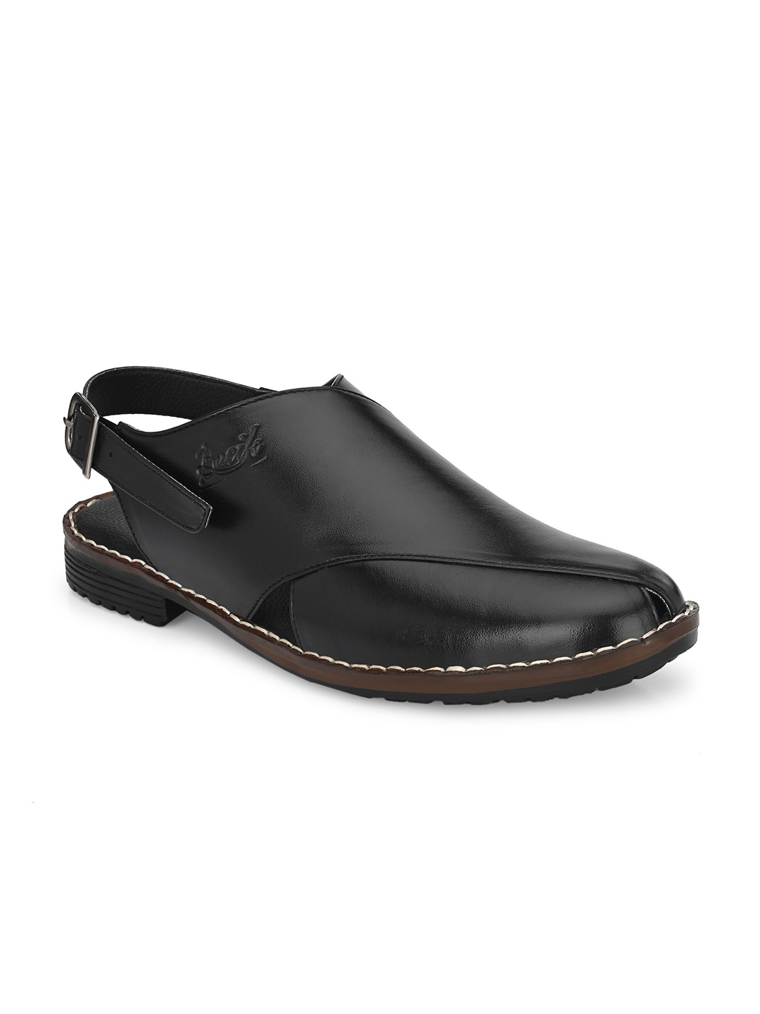 

BUCIK Men Black Shoe-Style Sandals