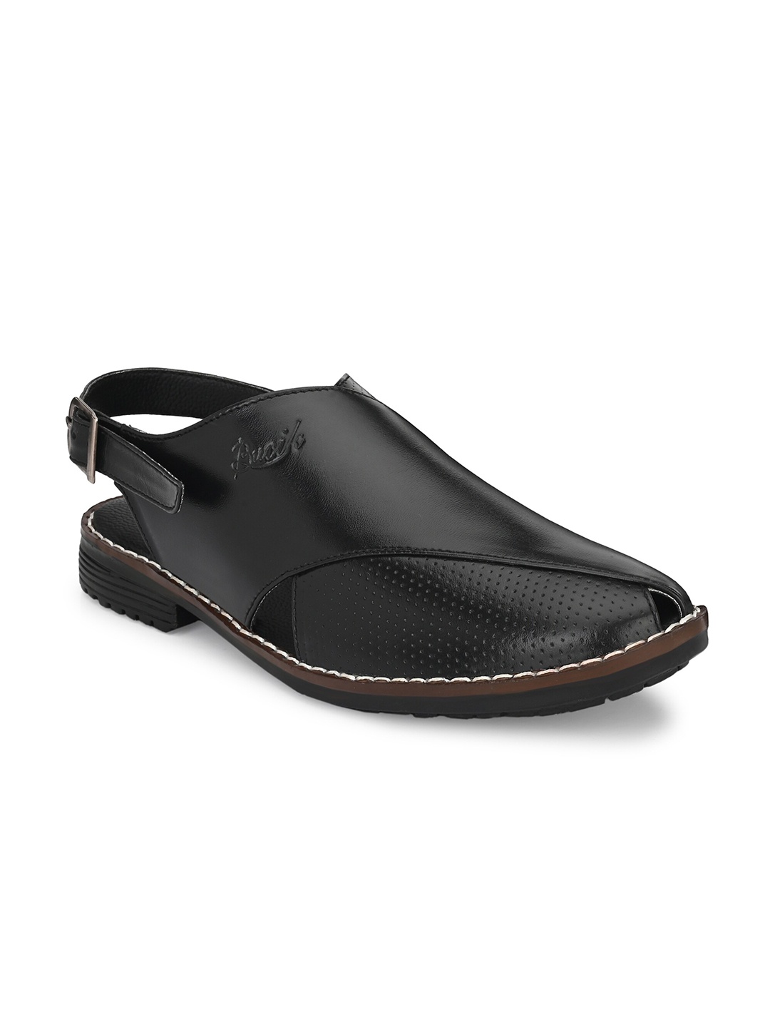 

BUCIK Men Black Shoe Style Sandals