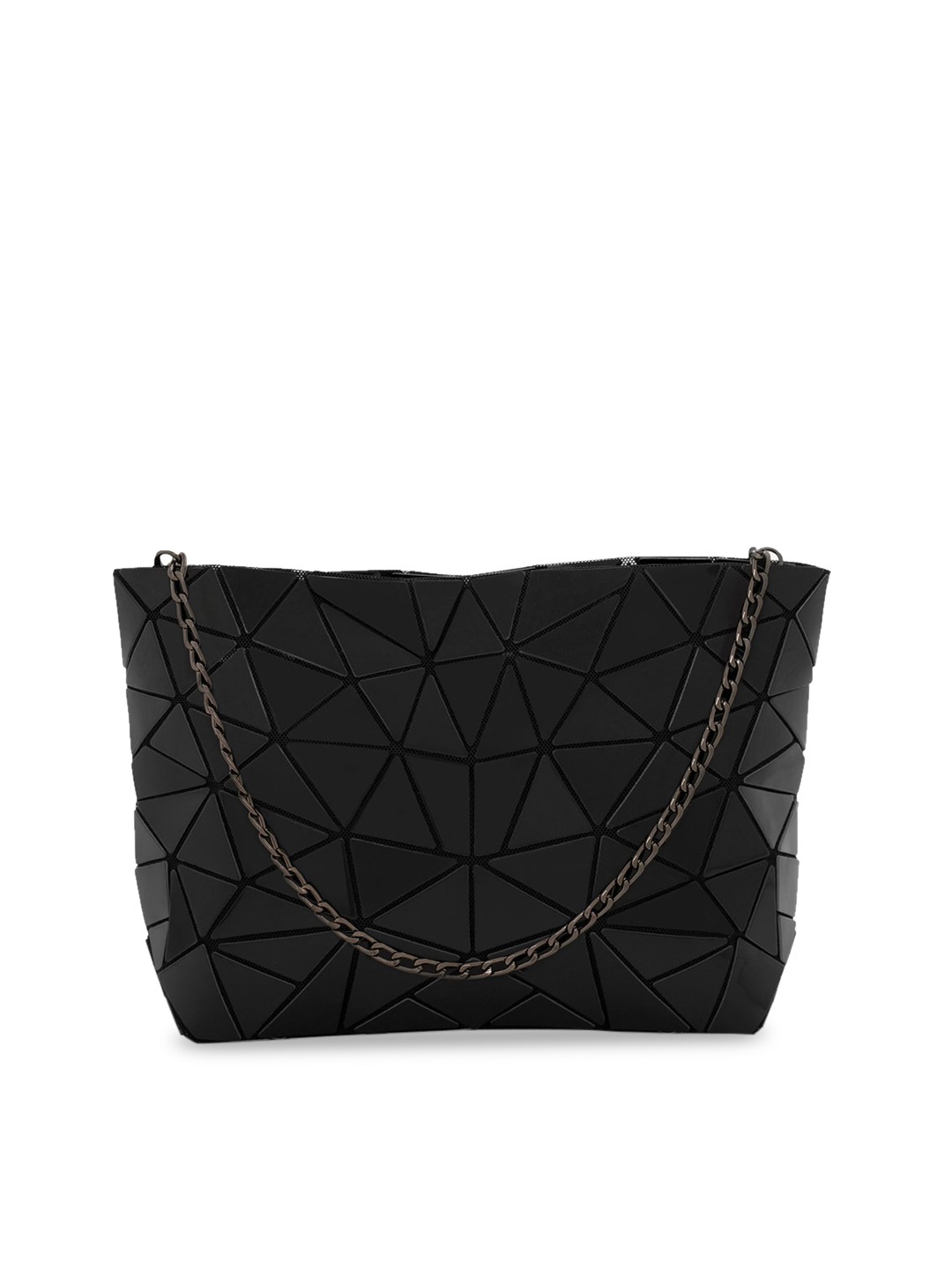 

NUFA Black Textured Tote Bag