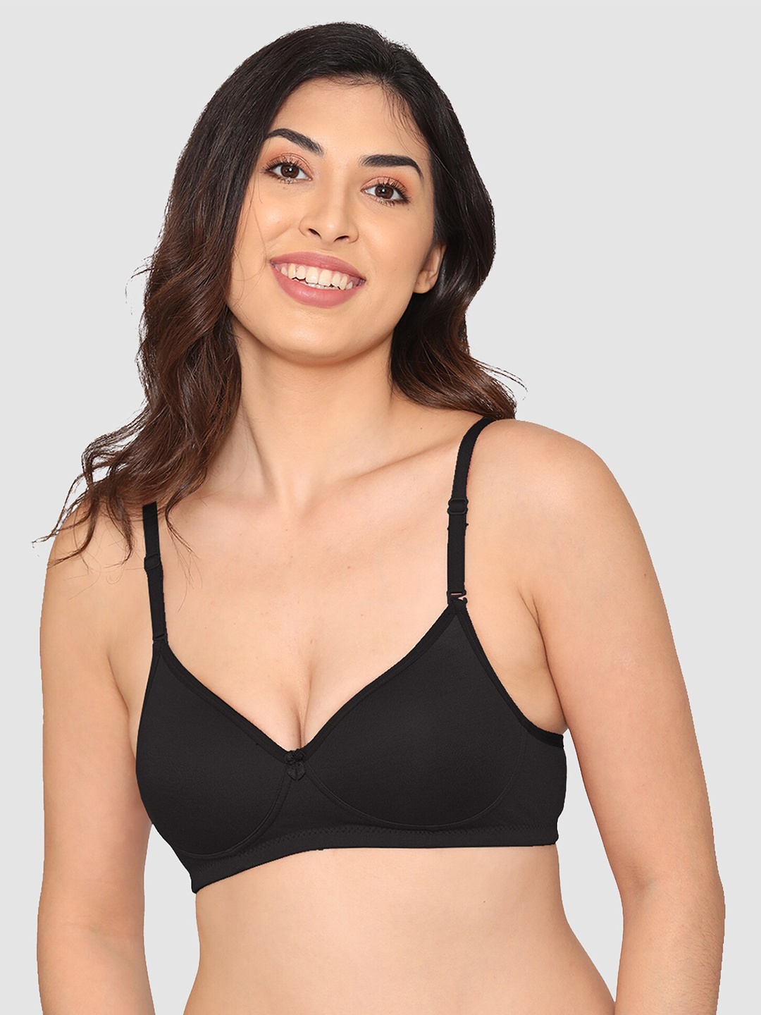 

Kalyani Black Solid Non-Wired Non Padded T-shirt Bra 18025