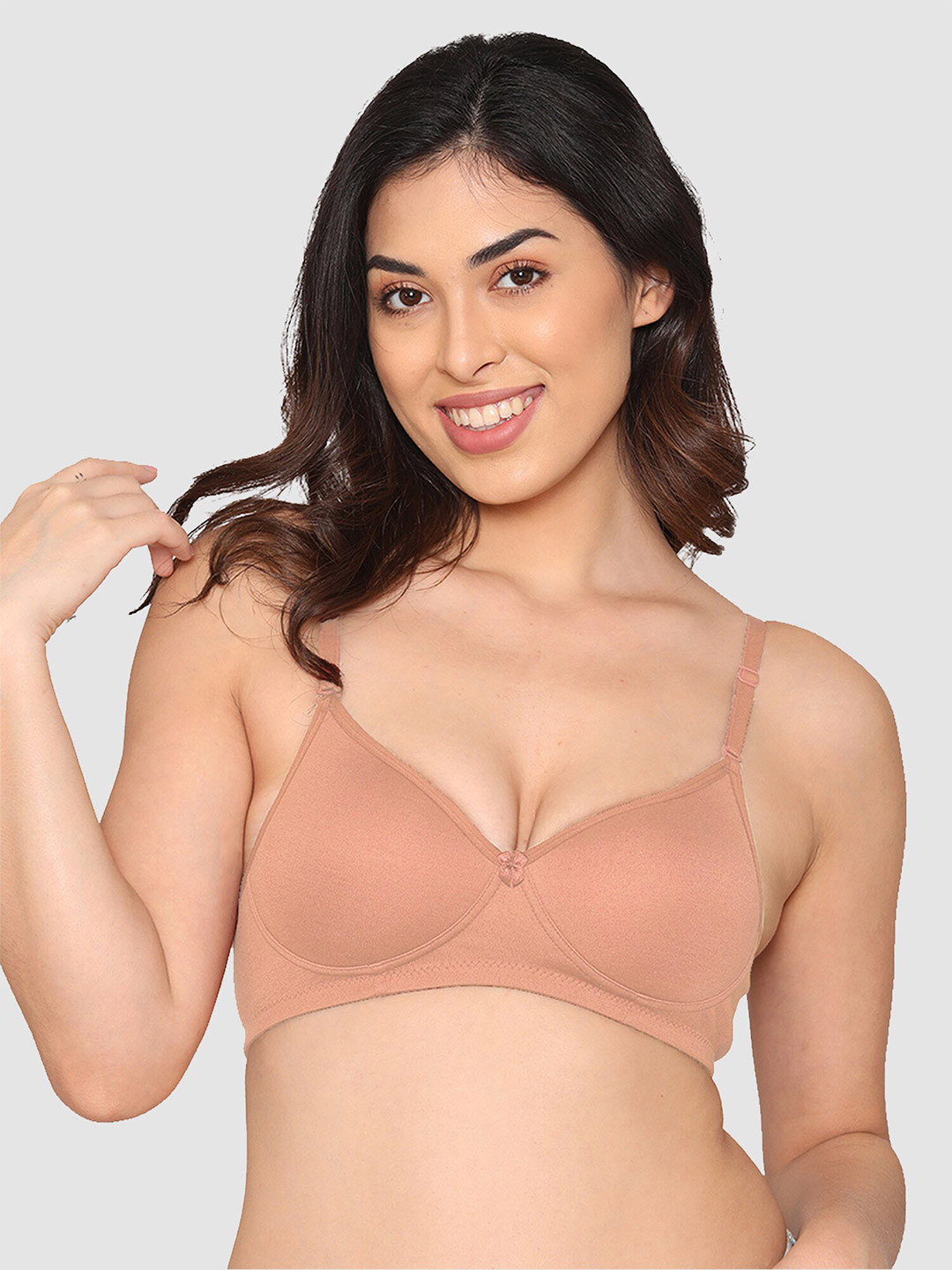 

Kalyani Beige Solid Non-Wired Non Padded T-shirt Bra 18013
