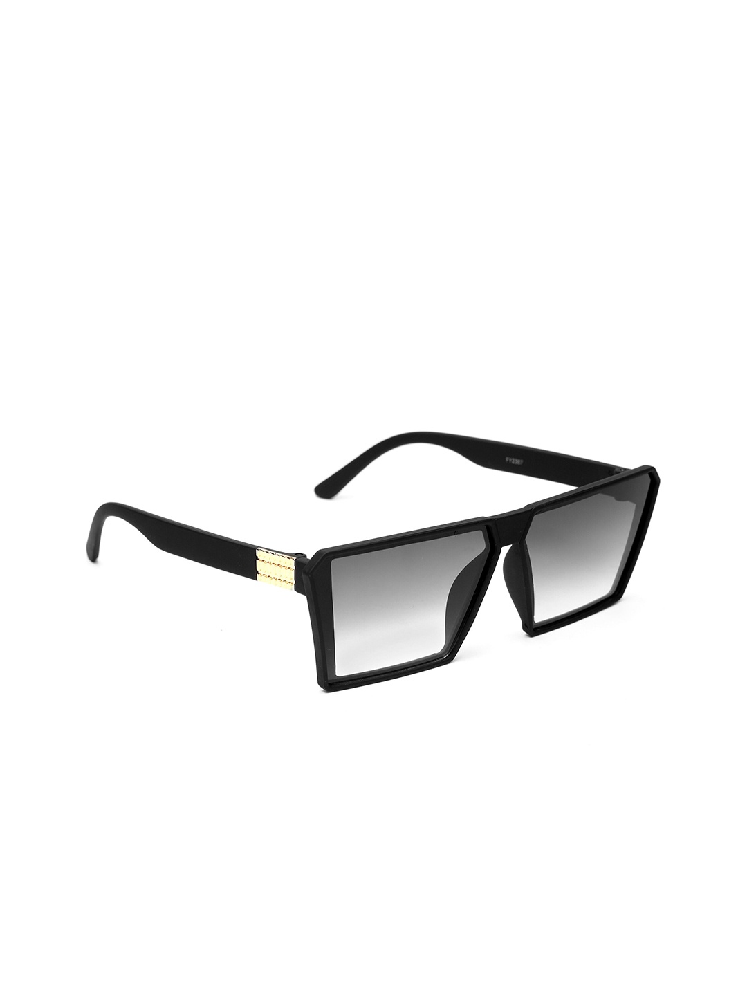 

FUZOKU Men Grey Lens & Black Rectangle Sunglasses FZKSS2020SG0141