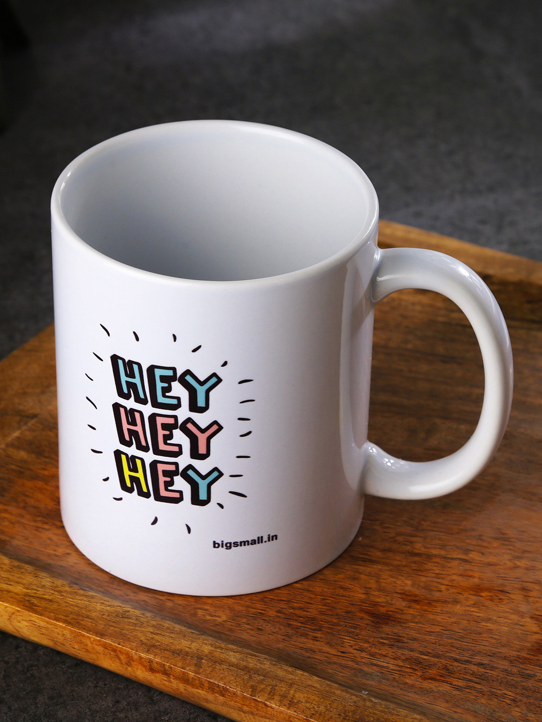 

Bigsmall White & Blue Printed Ceramic Mug