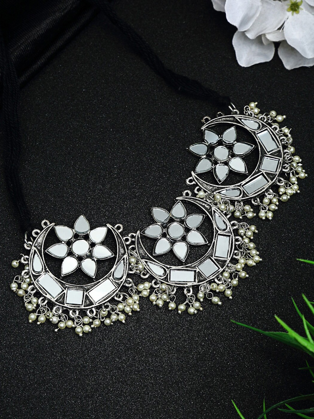 

Moedbuille Silver-Plated Mirror Necklace
