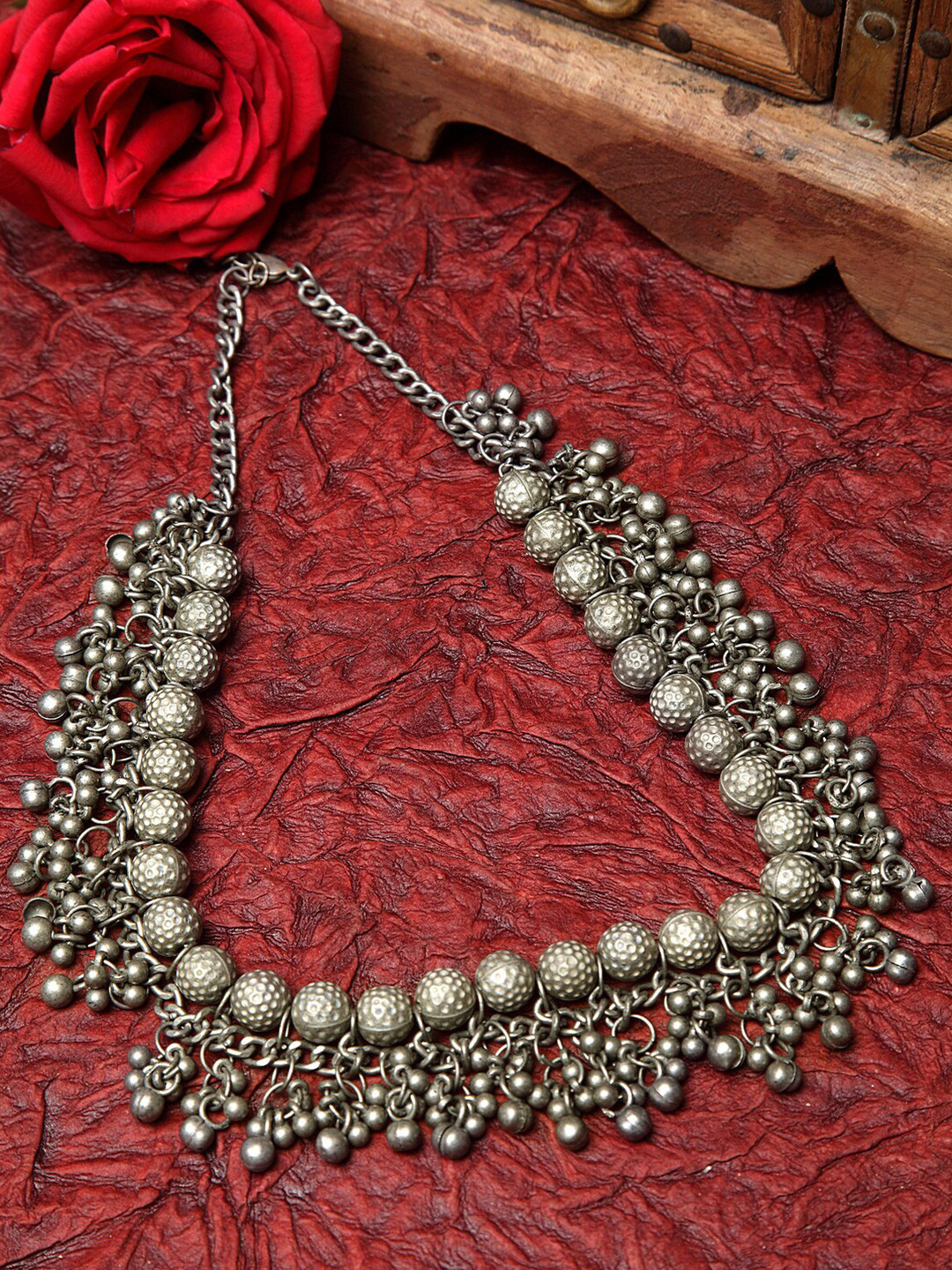 

Moedbuille Silver-Plated Oxidised Necklace