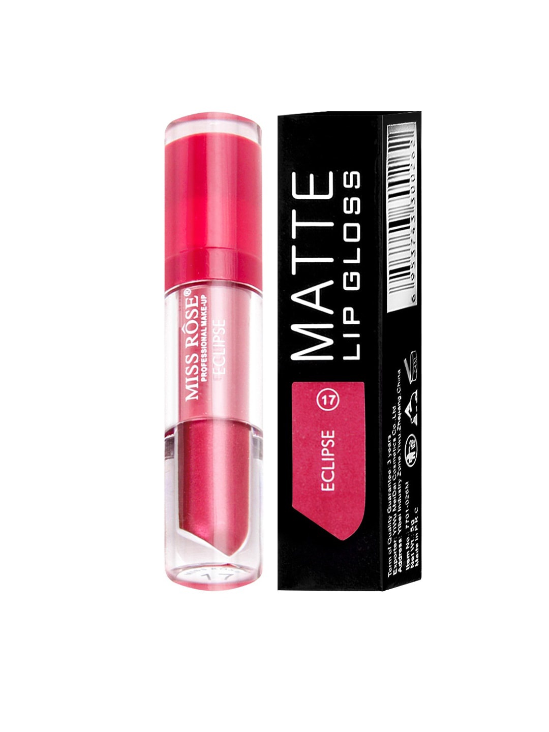 

MISS ROSE Matte LipGloss Eclipse 7701-026M 17 20 gm, Pink
