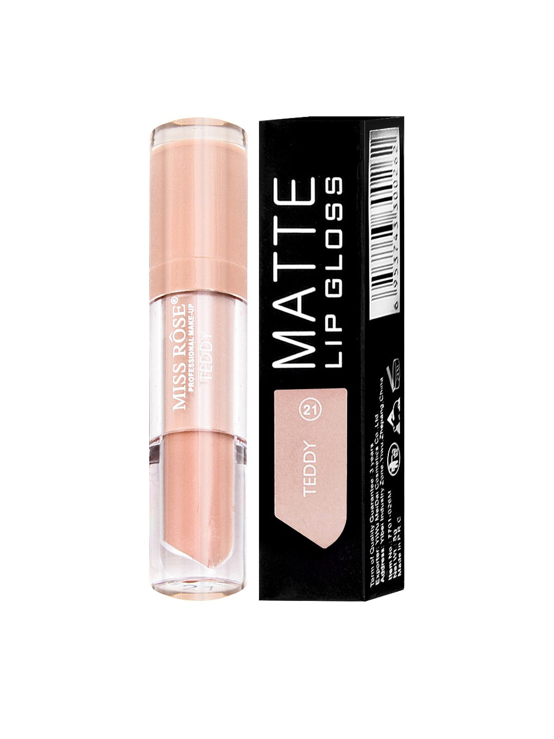 

MISS ROSE Matte LipGloss Teddy 7701-026M 21 20 gm, Nude