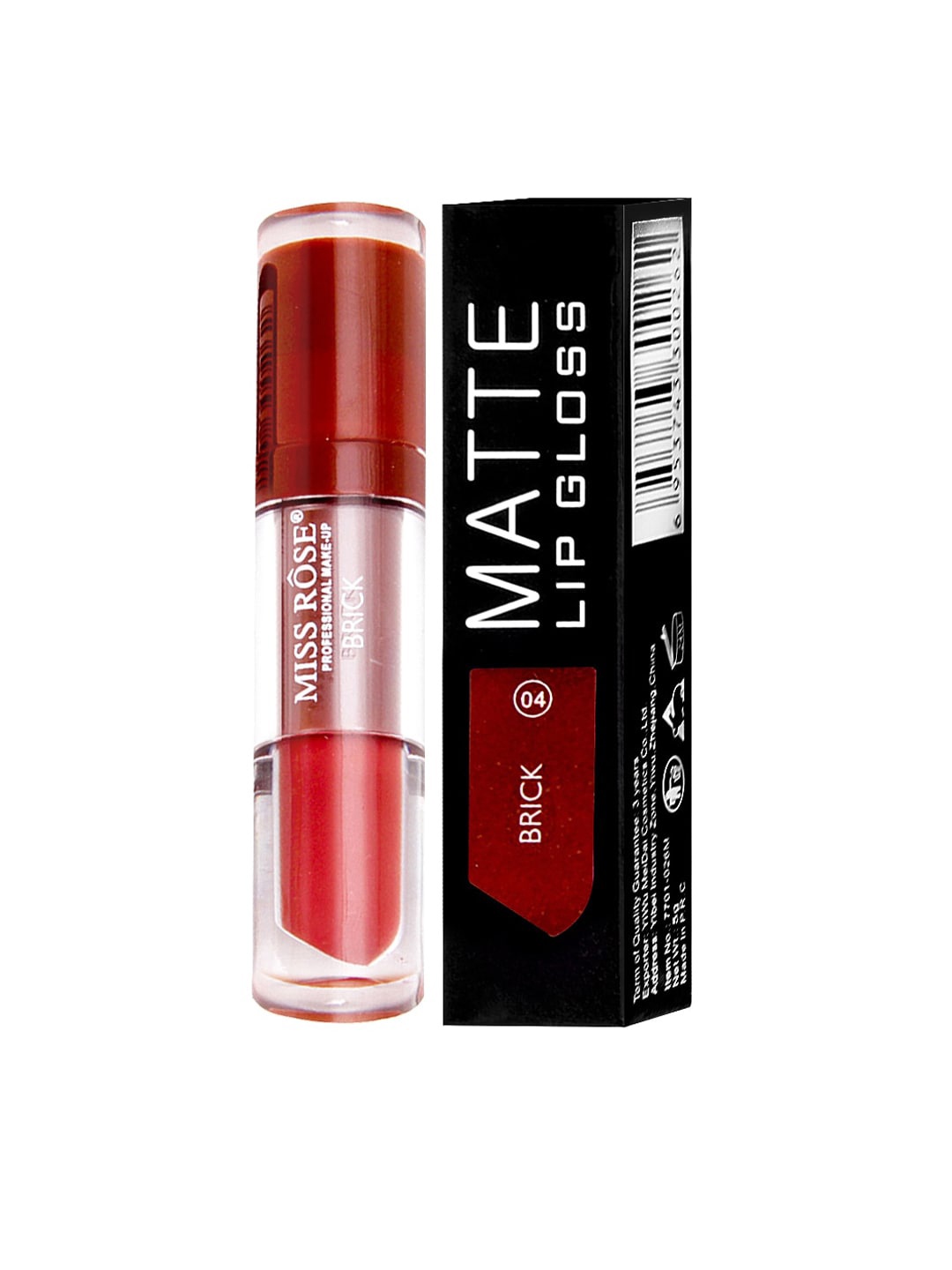 

MISS ROSE Matte LipGloss Brick 7701-026M 04 20 gm, Red