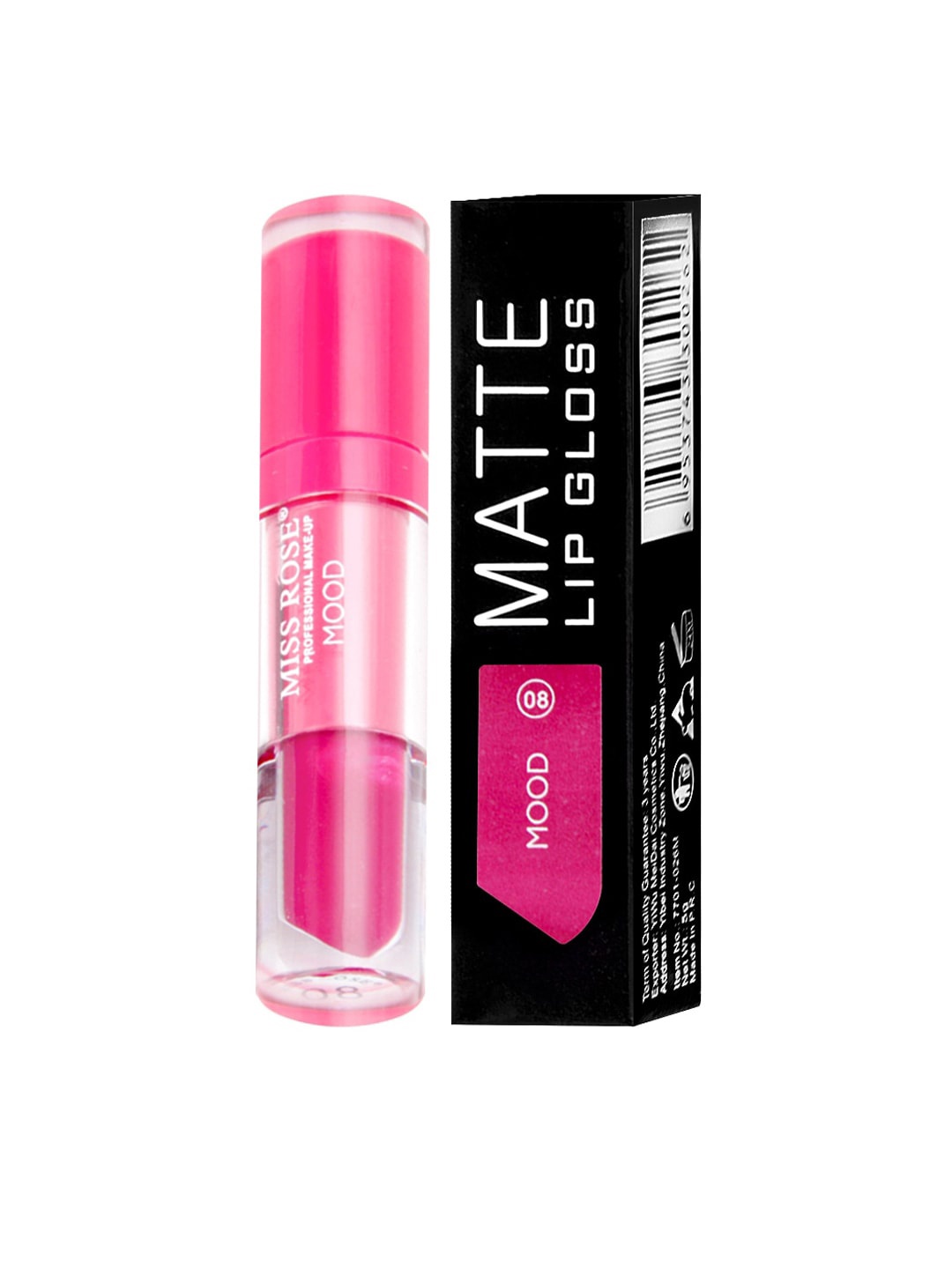 

MISS ROSE Matte LipGloss Mood 7701-026M 08 20 gm, Pink