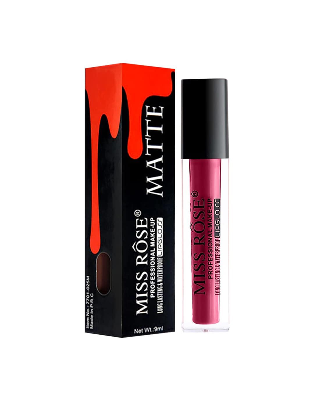 

MISS ROSE Shiny Liquid LipGloss 7701-020 13 20 gm, Pink