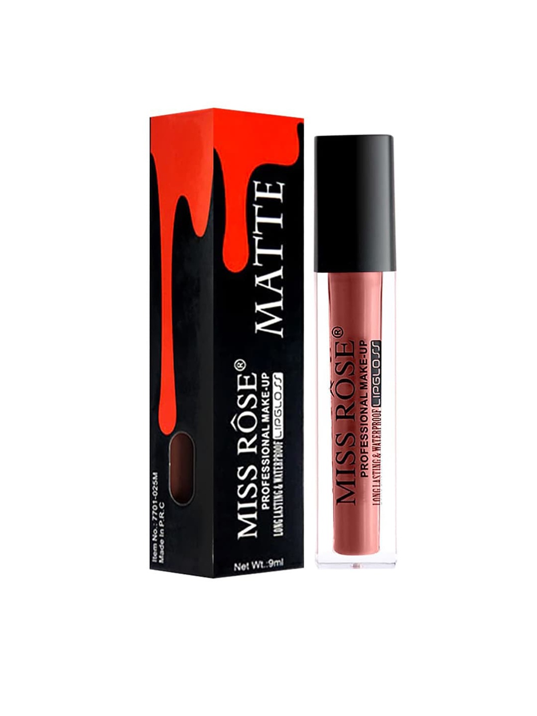 

MISS ROSE Shiny Liquid LipGloss 7701-020 15 20 gm, Peach