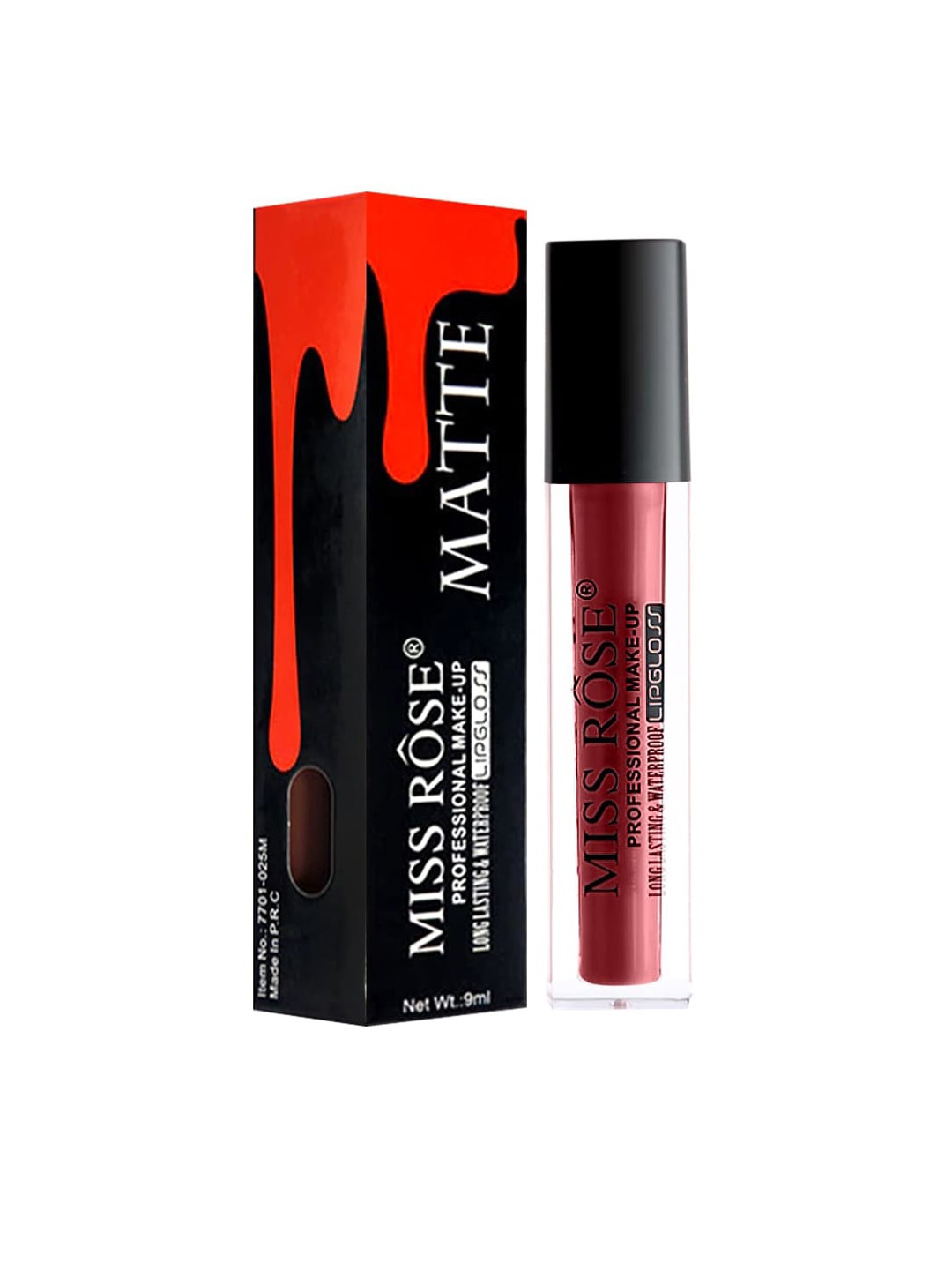 

MISS ROSE Shiny Liquid LipGloss 7701-020 14 20 gm, Red