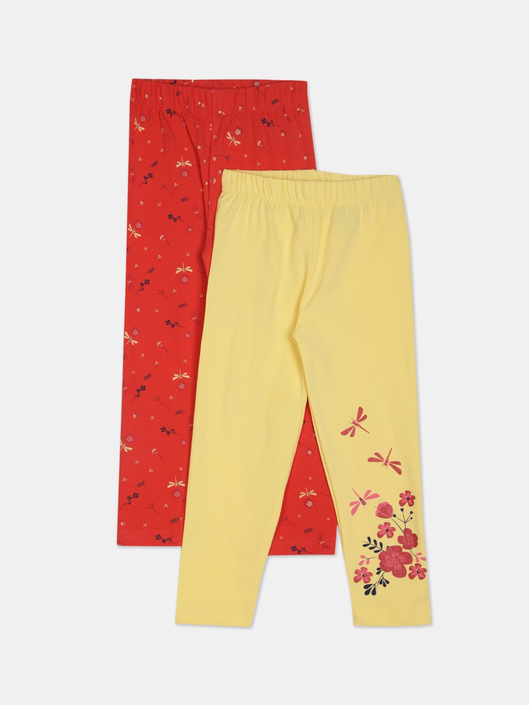 

Cherokee Girls Pack Of 2 Printed Ankle-Length Leggings, Red