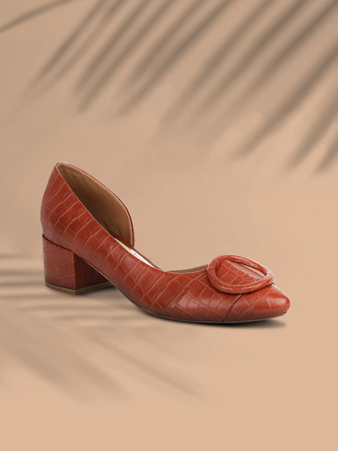 

Bata Women Tan Textured Pumps