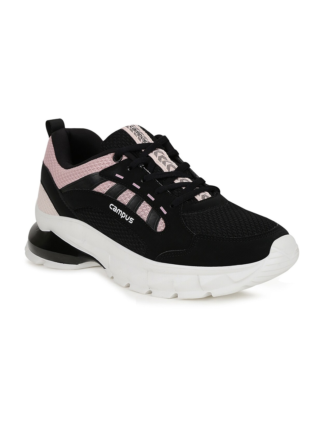

Campus Women Black Mesh Running Shoes