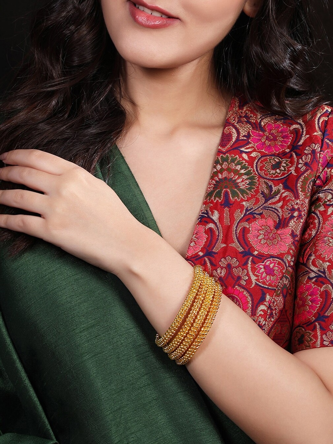 

Ruban Set Of 4 24K Gold-Plated Handcrafted Bangles