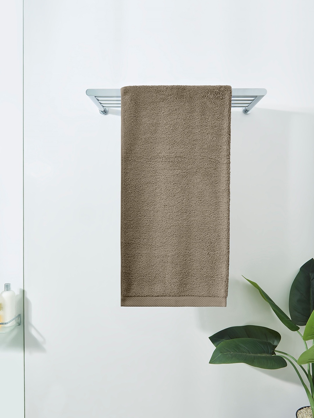 DDecor Grey Solid 550 GSM Bath Towel