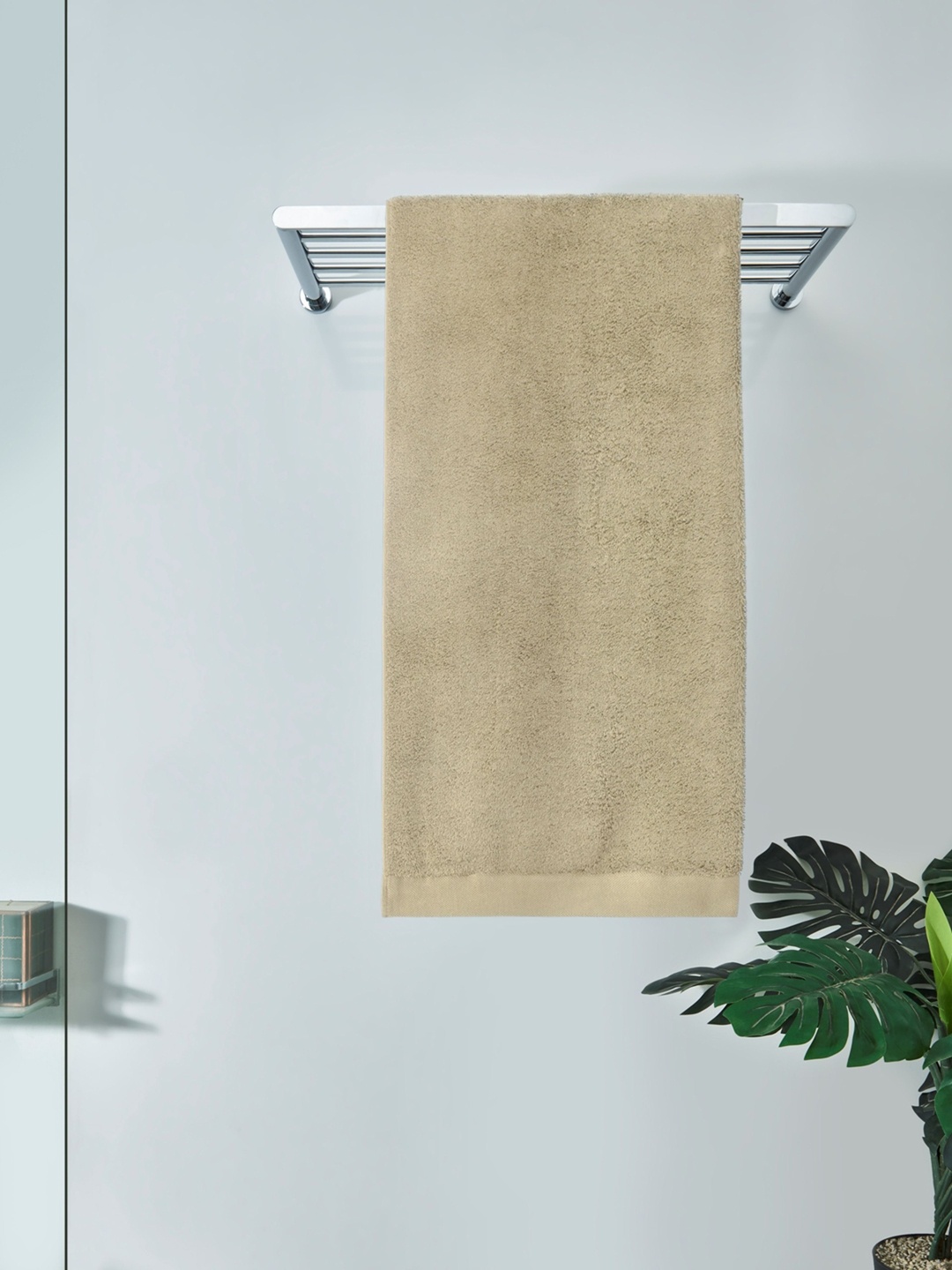 DDecor Beige Solid 600 GSM Bath Towel