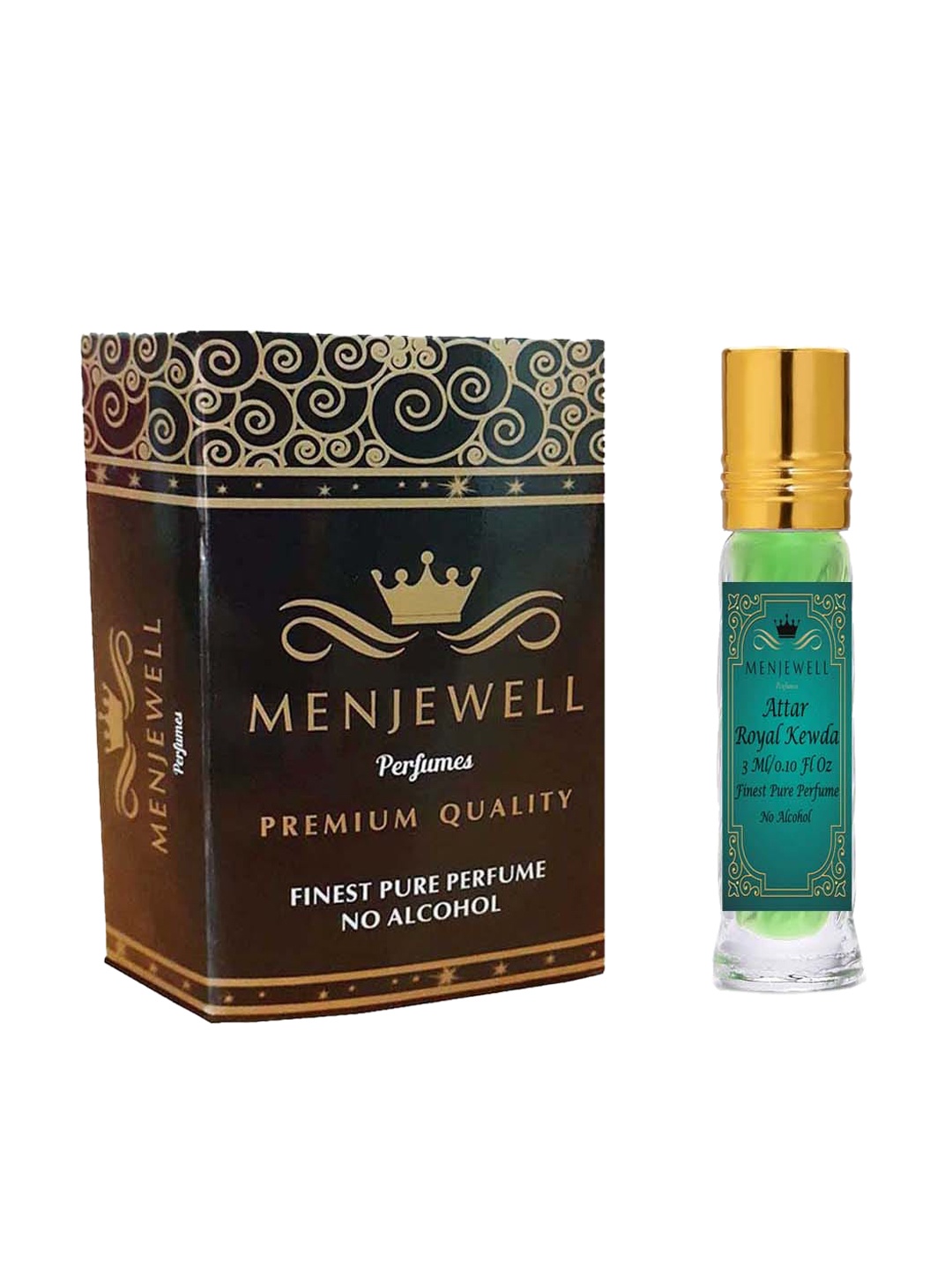 

Menjewell Unisex Fragrances Royal Kewda Attar 3 ml, Transparent