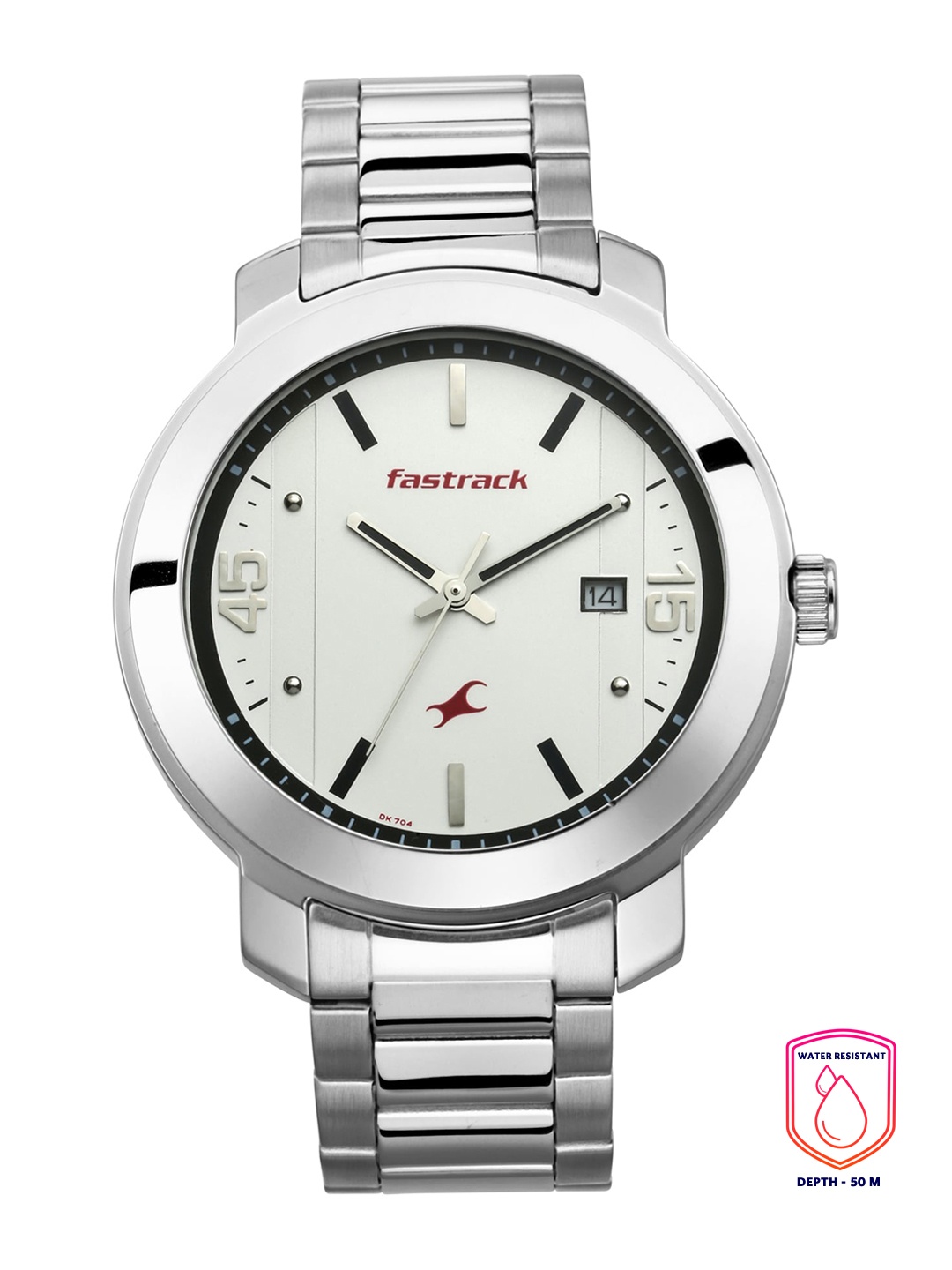 

Fastrack Men Silver-Toned Analogue Watch 3246SM01