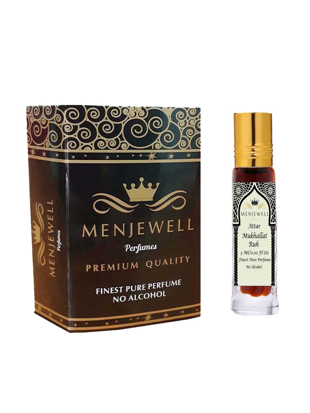 

Menjewell Unisex Mukhallat Ruhi Attar 3 ml, Transparent