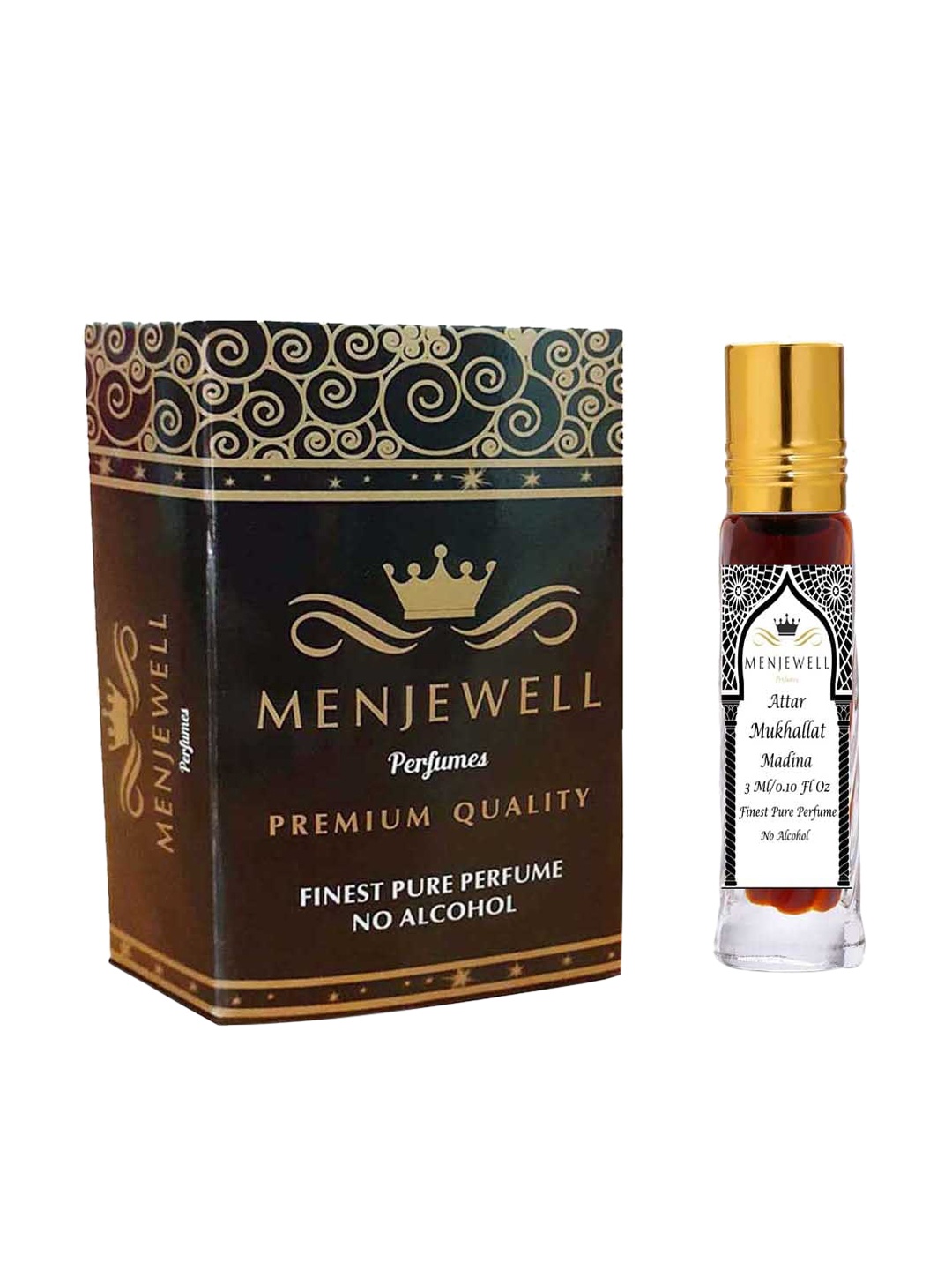 

Menjewell Unisex Mukhallat Madina Attar 3 ml, Transparent