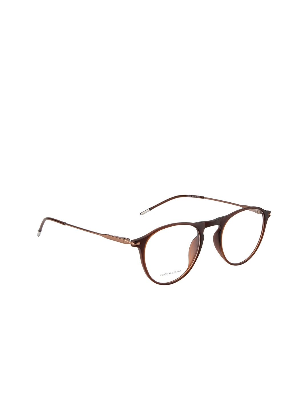 

Ted Smith Unisex Brown & Copper-Toned Solid Full Rim Oval Frames TS-KO009