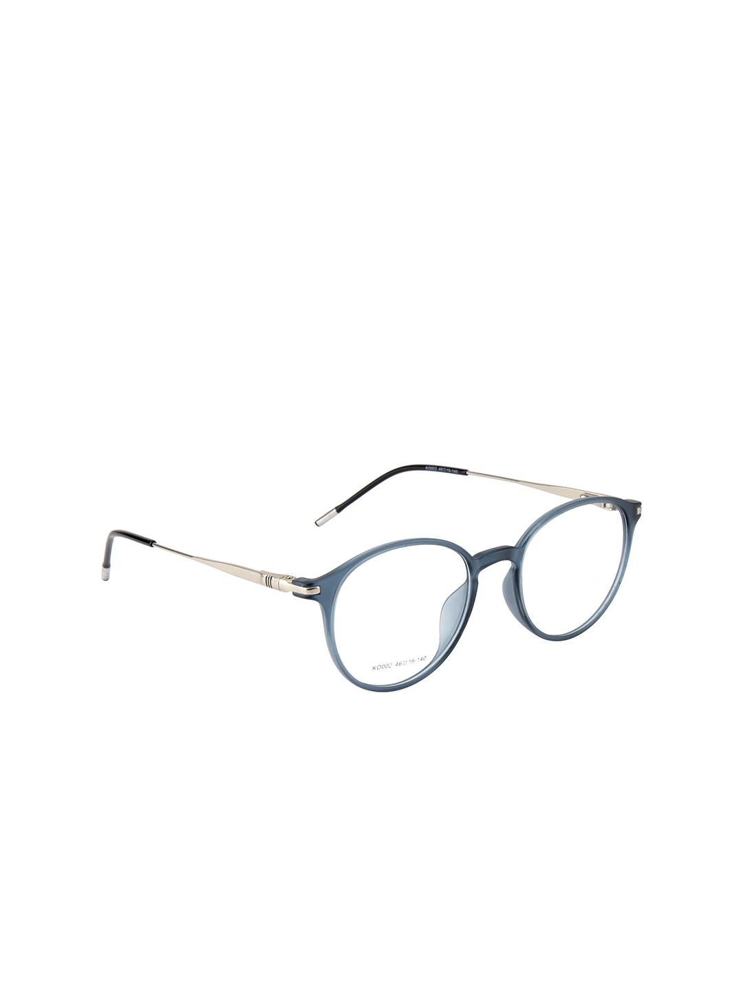 

Ted Smith Unisex Blue & Silver-Toned Solid Full Rim Round Frames TS-KO002_M.BLU