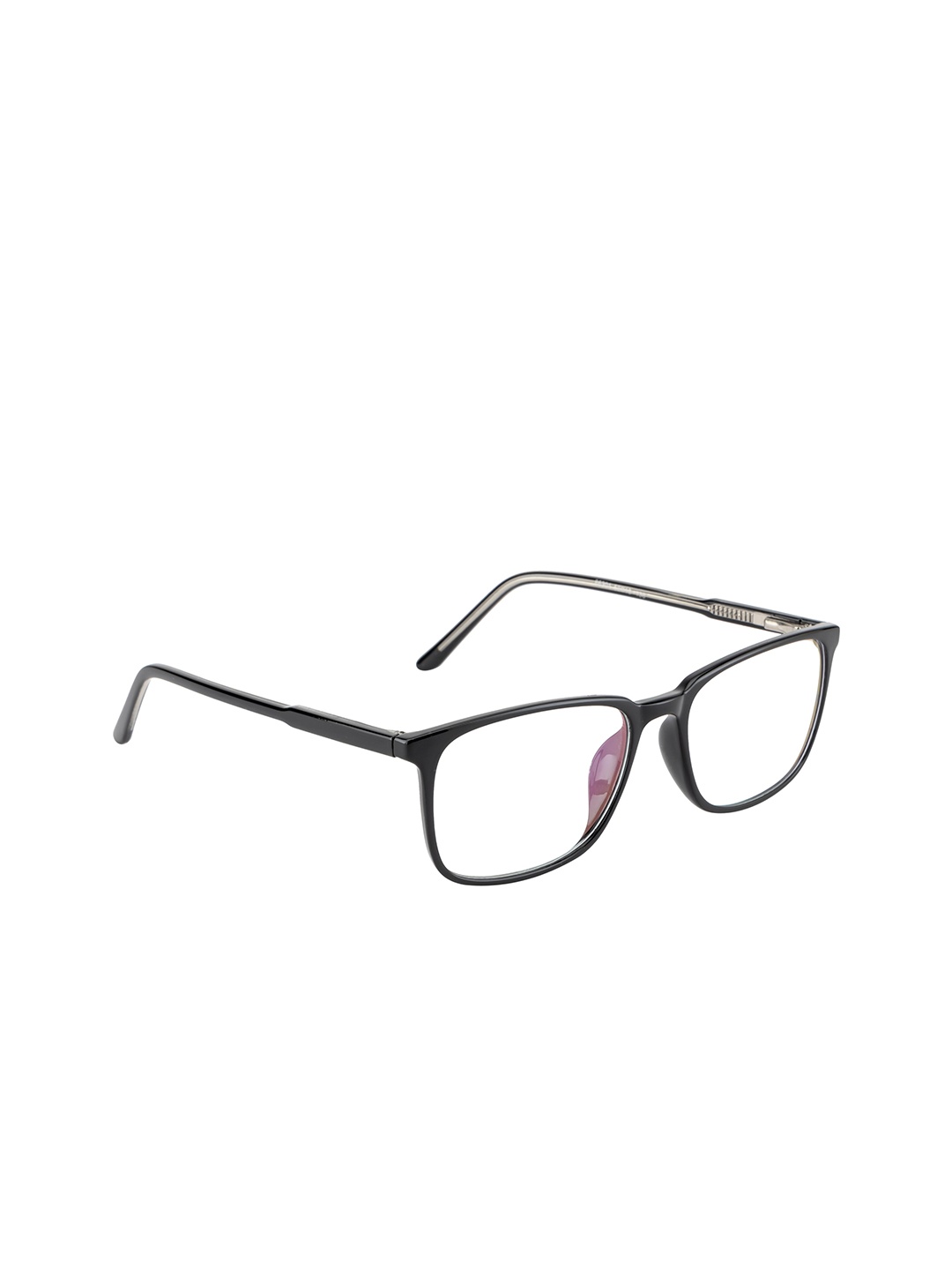 

Ted Smith Unisex Black Solid Full Rim Rectangle Frames TS-86301_BLK