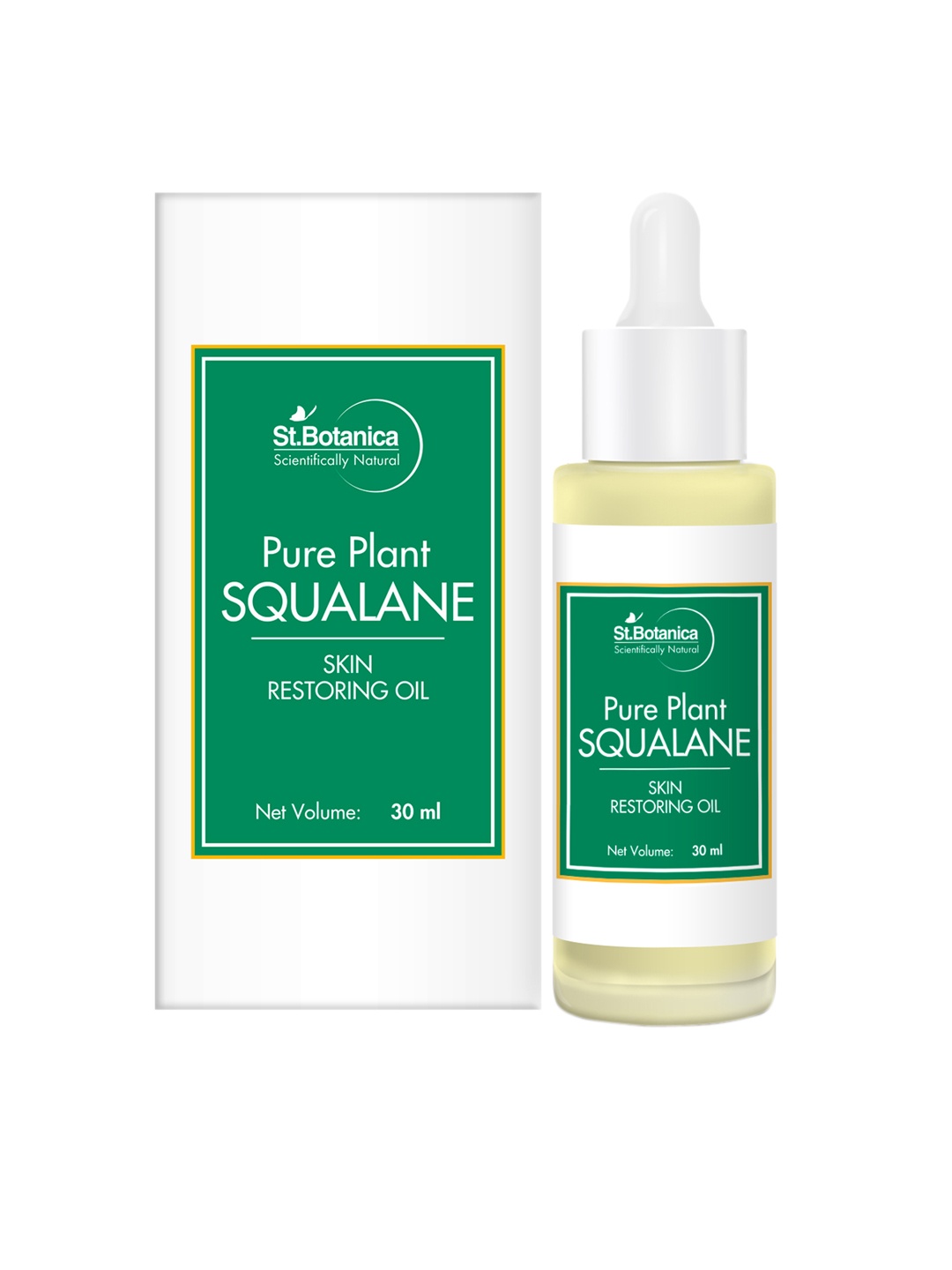

St.Botanica Unisex Pure Plant Squalane Skin Restoring Face Oil 30 ml, Green