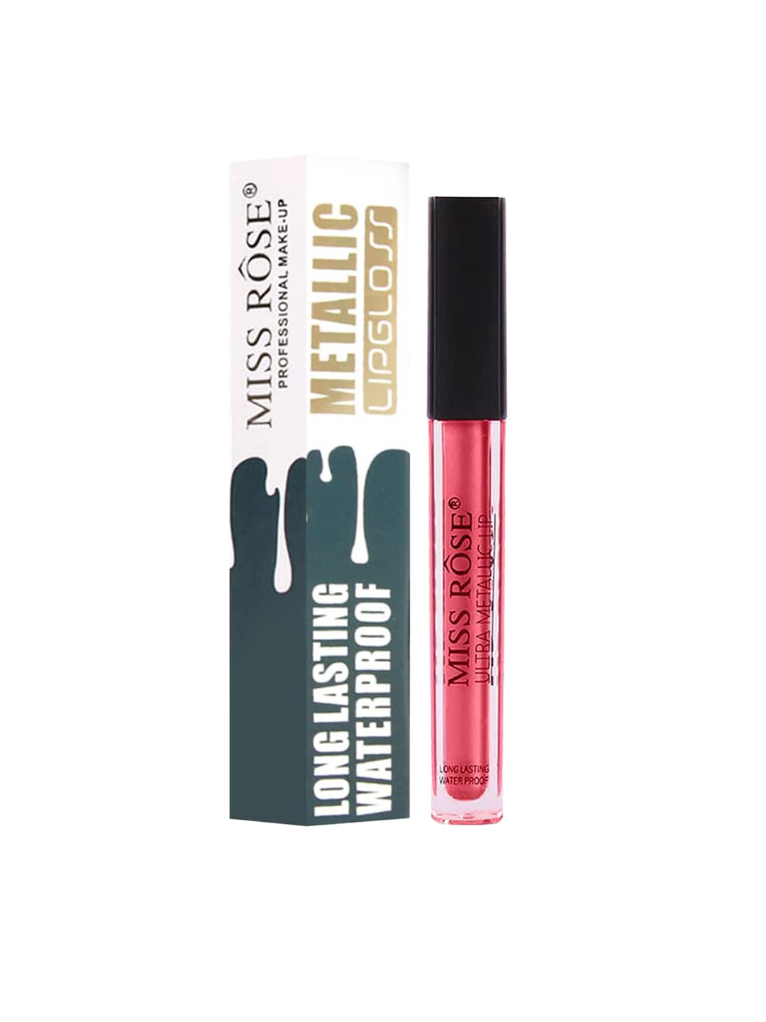 

MISS ROSE Red Ultra Metallic Lipgloss 7701-027M 34 20 gm