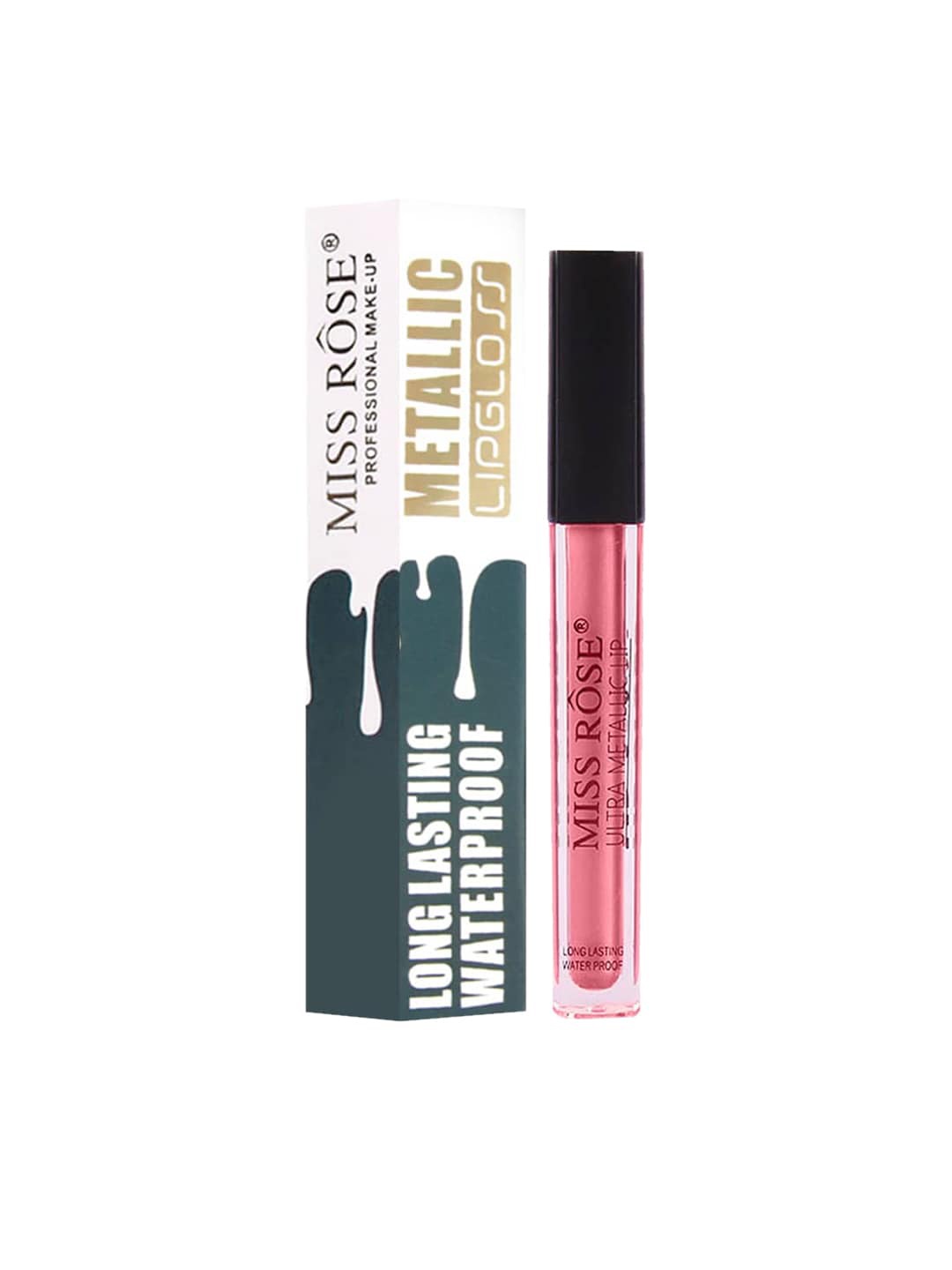 

MISS ROSE Women Ultra Metallic Lipgloss 7701-027M 27 20 gm, Pink