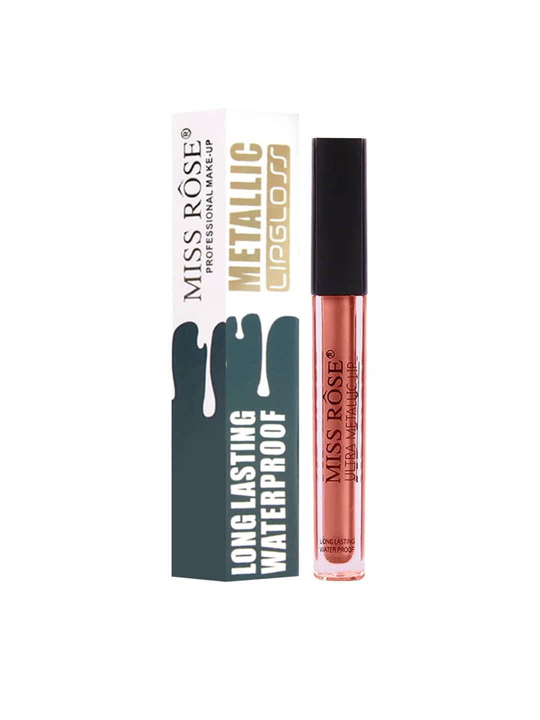 

MISS ROSE Women Ultra Metallic Lipgloss 7701-027M 32 20 gm, Brown