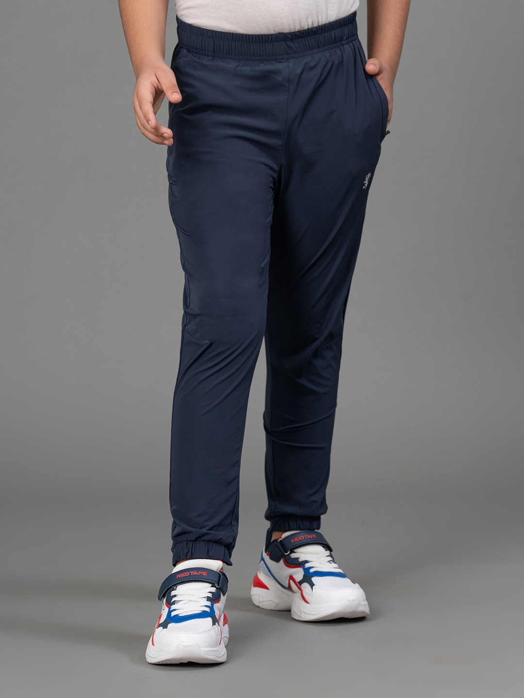 

Red Tape Boys Navy Blue Solid Track Pants