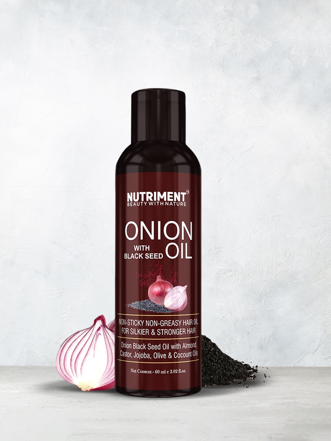 

Nutriment Pack of 2 Onion With Black Seed Hair Oils, Brown
