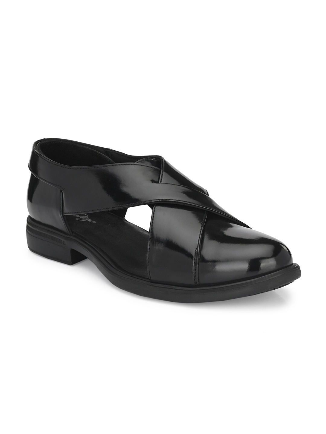 

Delize Men Black Shoe-Style Sandals