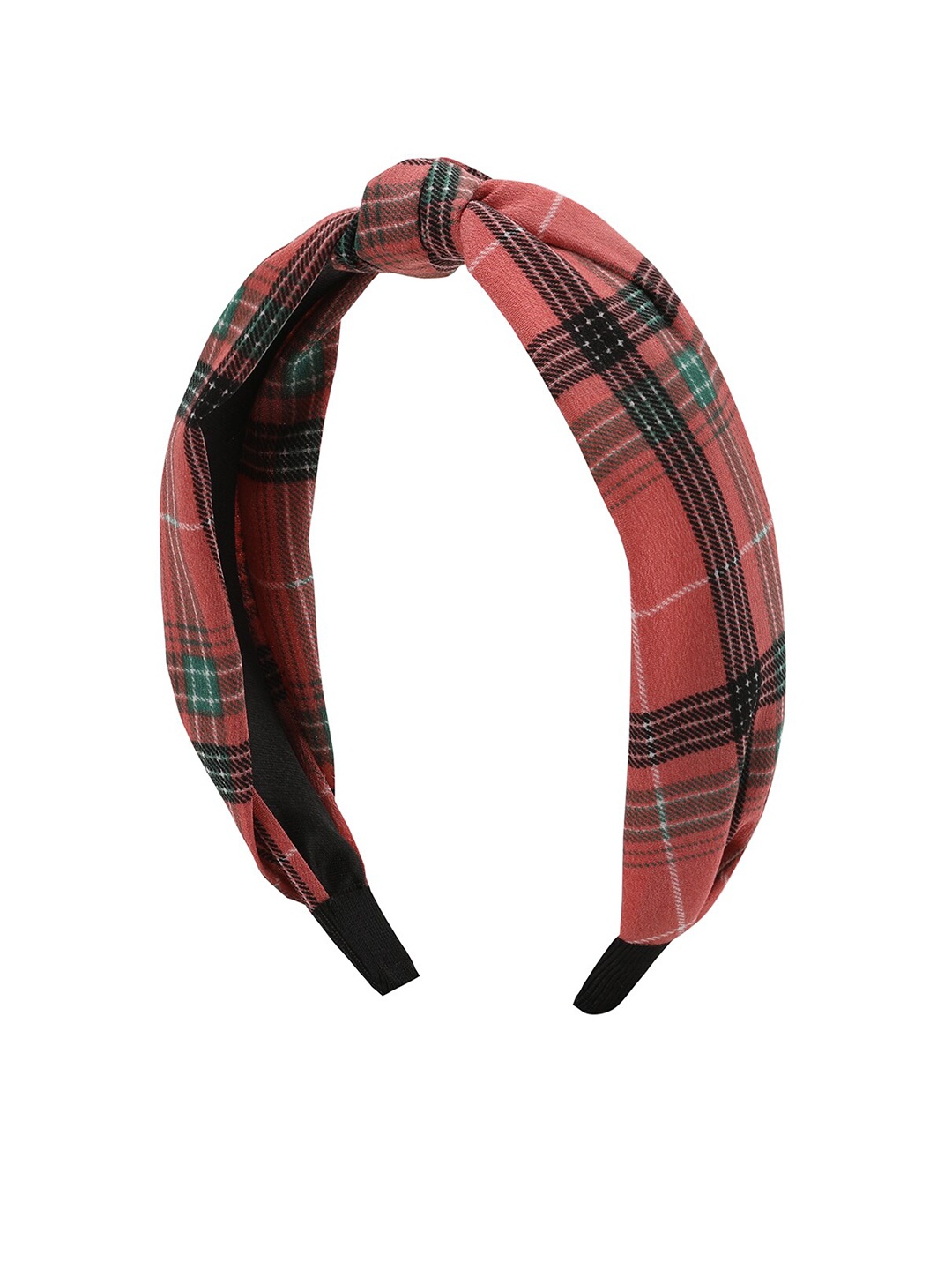 

Kazo Women Pink & Black Checked Knotted Hairband