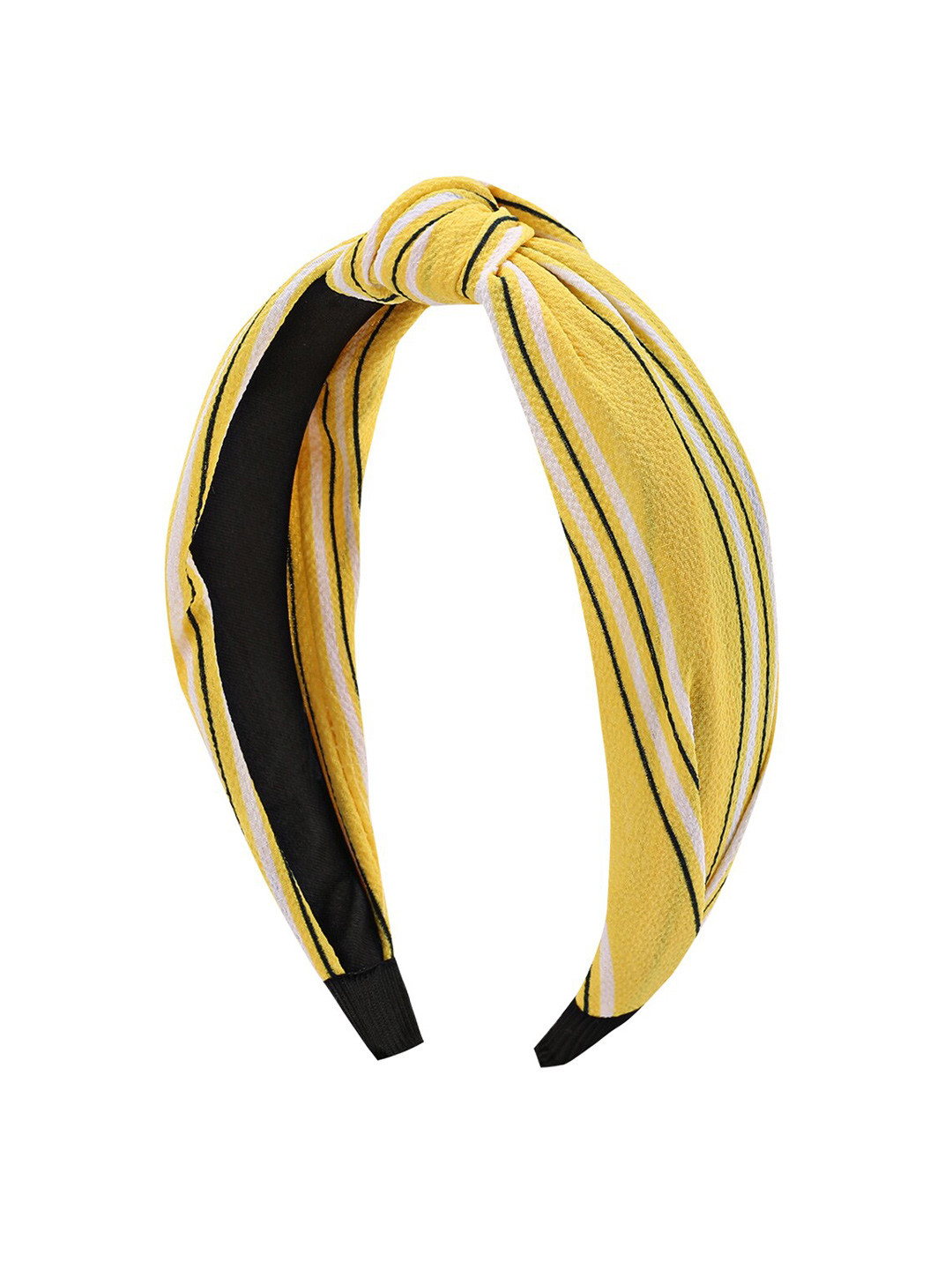 

Kazo Yellow & White Stripped Hairband