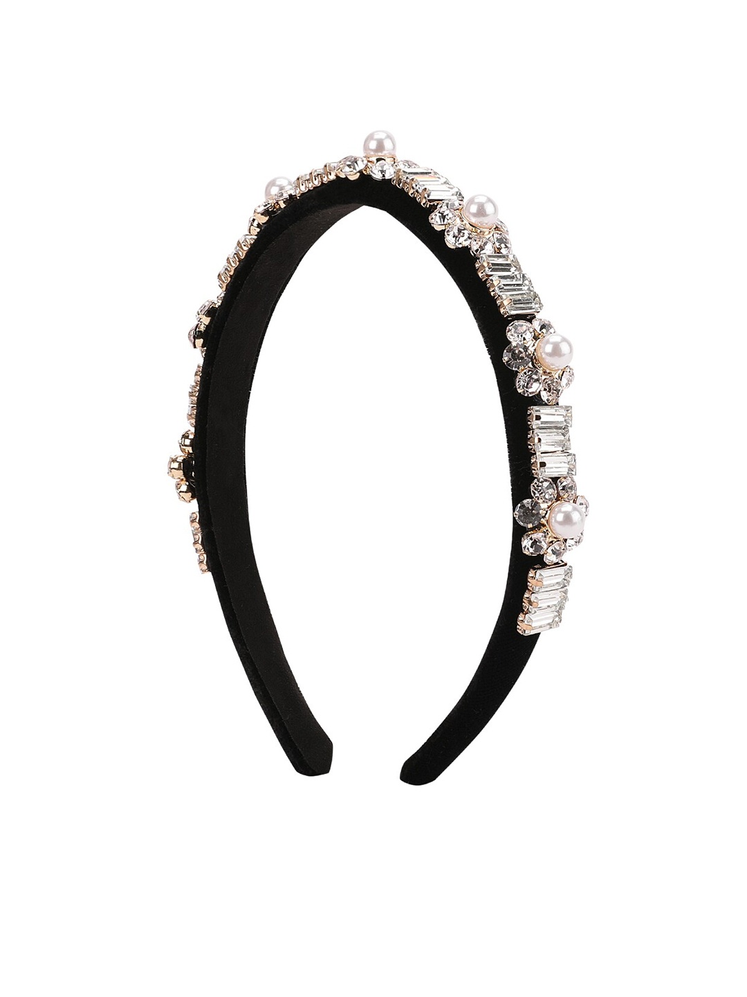 

Kazo Women Silver Stones Embellished Chic Hairband, Black