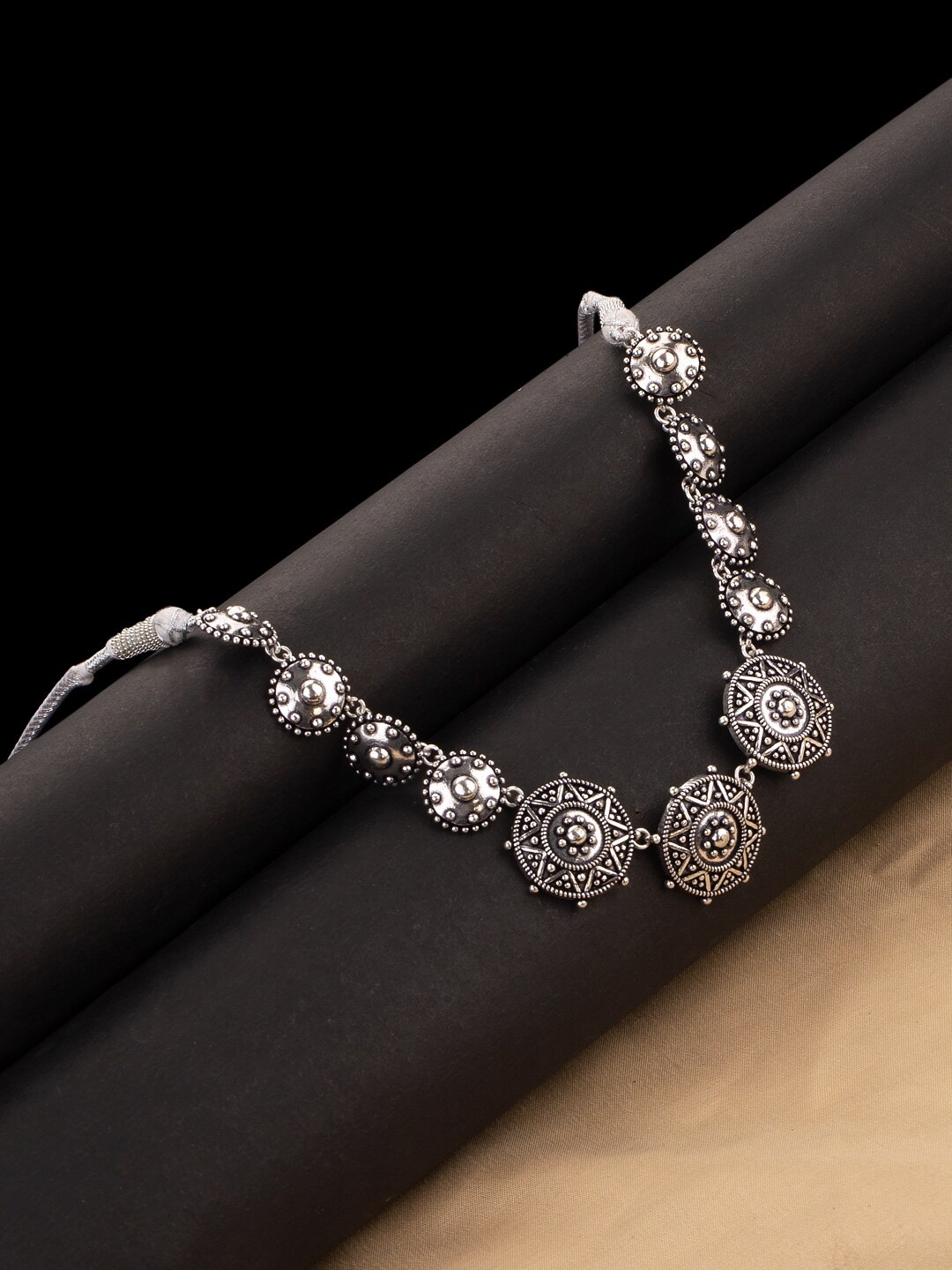 

Voylla Silver-Plated Brass Oxidised Necklace